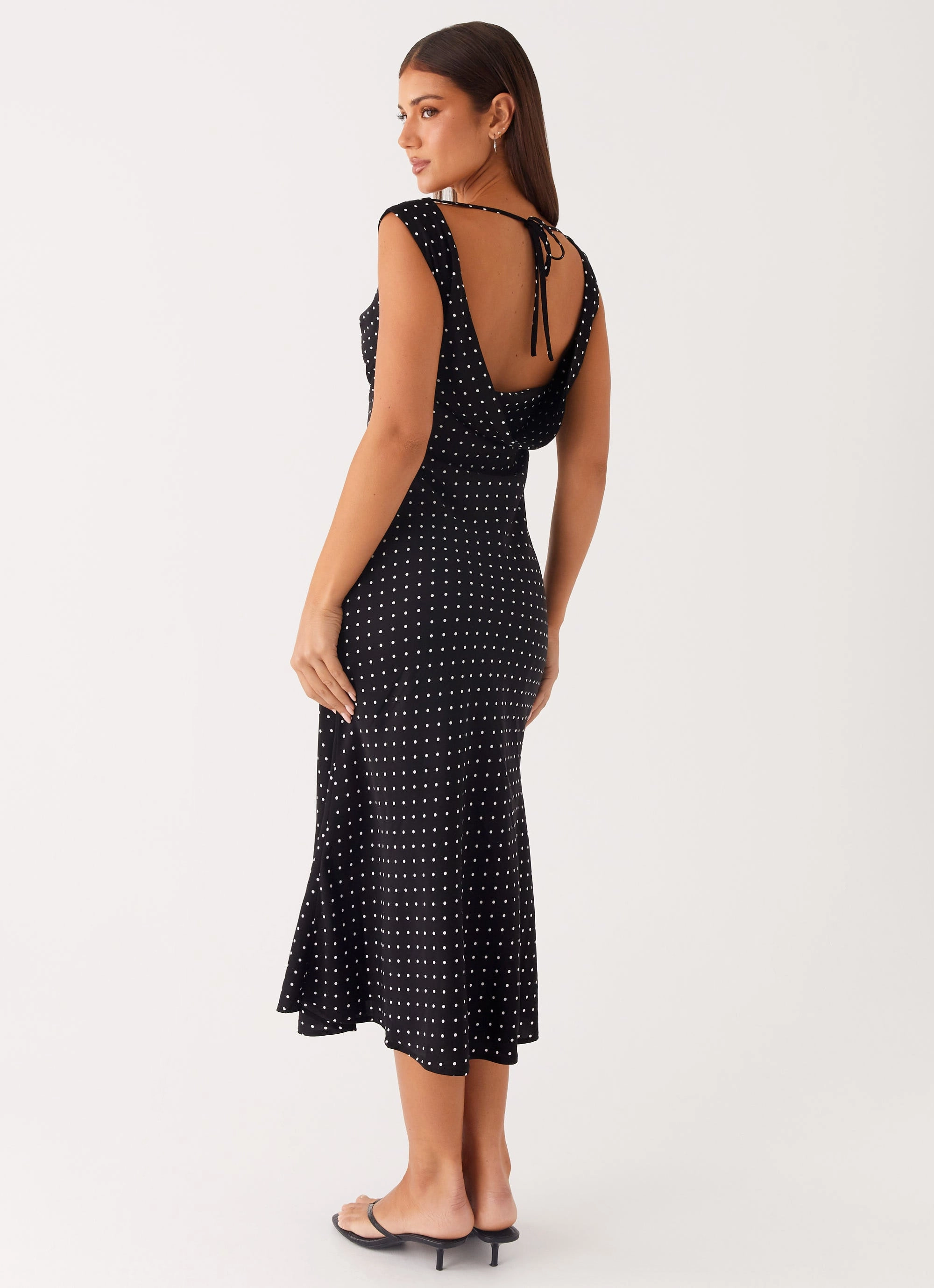 Role Model Maxi Dress - Black Polka Dot Korean Mood