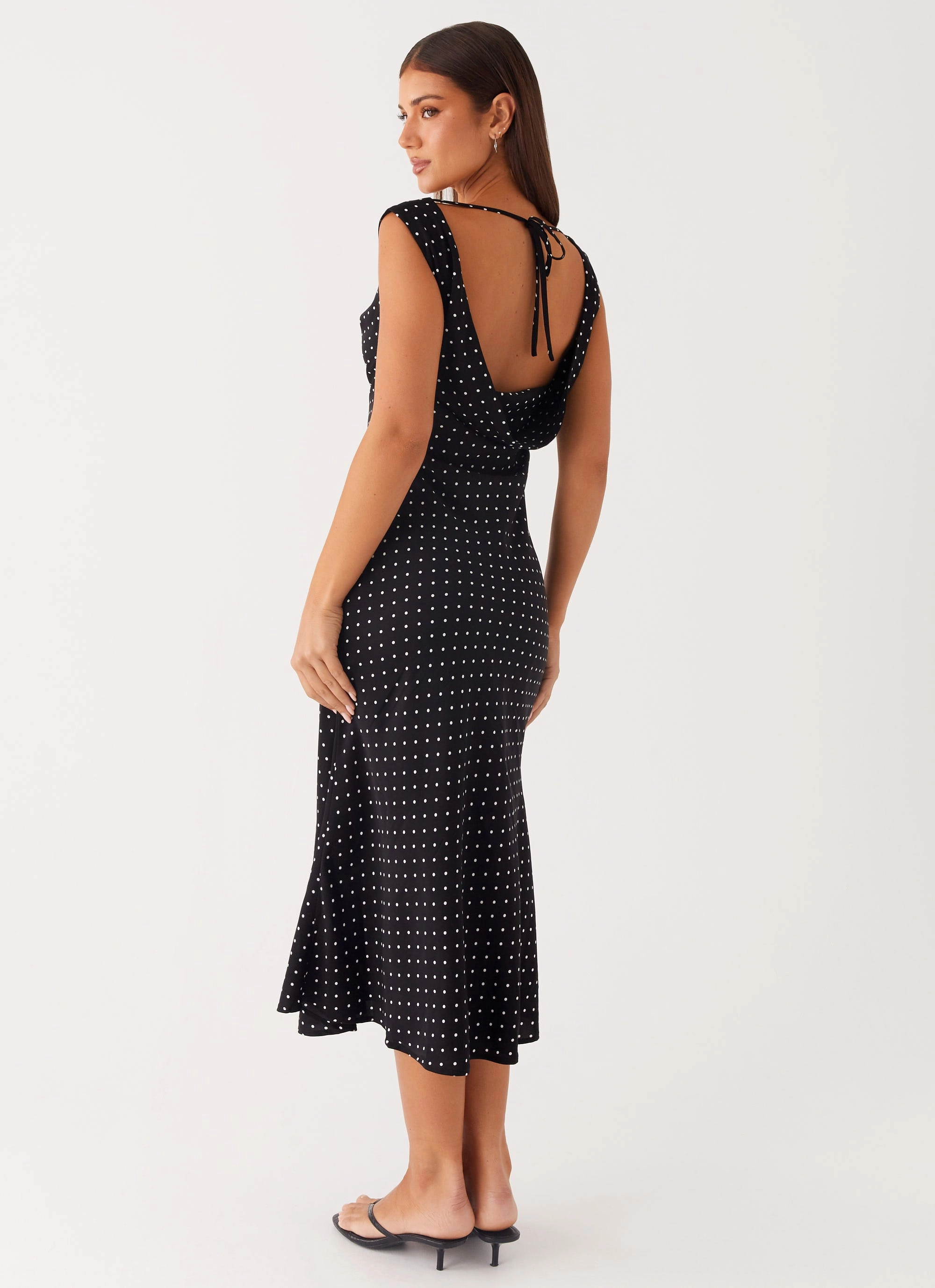 Layer Light Role Model Maxi Dress - Black Polka Dot