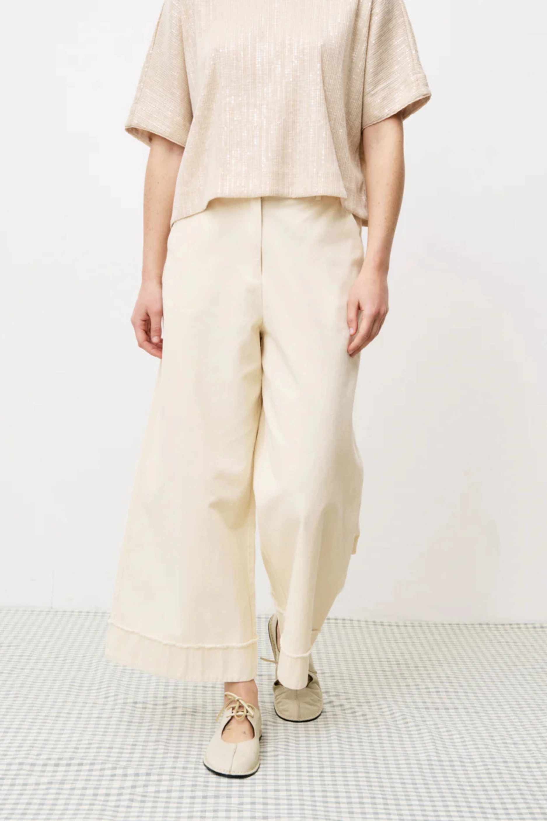 StaticDissipativeFabric Structured Hemline FRNCH Araceli Trousers