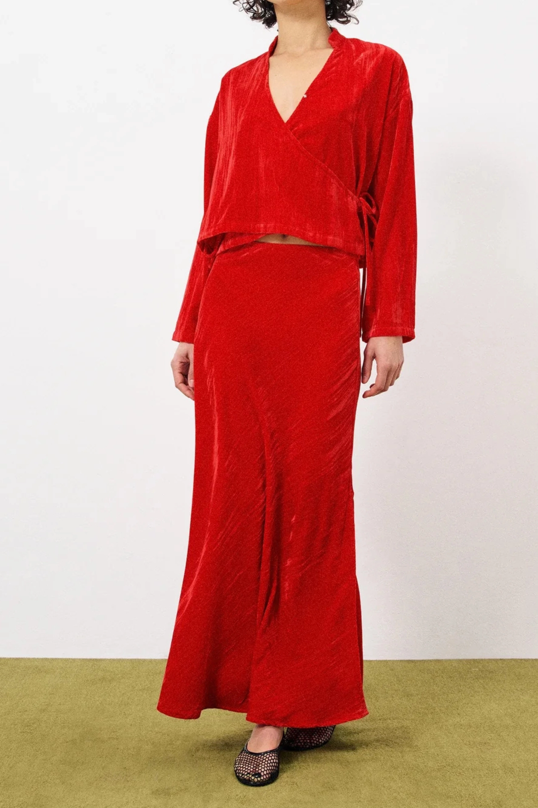 Quick Release Fastener Stylish Dress FRNCH Colomba Maxi Skirt