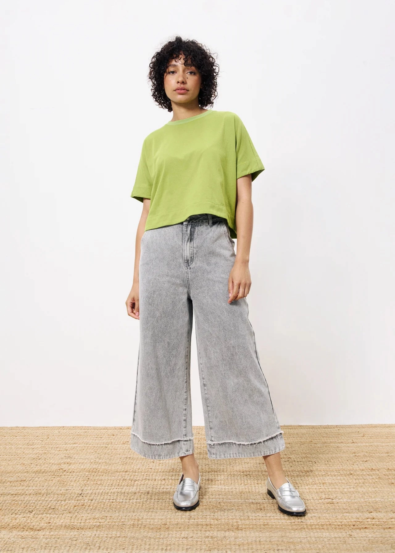 FRNCH Eleni Jeans Wide-leg cut Snag Resistant Fabric