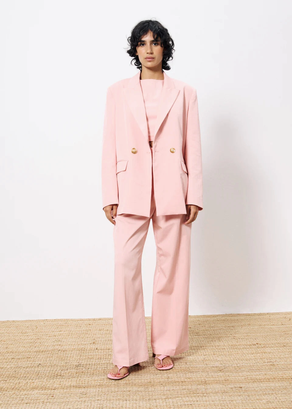 Heather Effect Finish FRNCH Garance Blazer