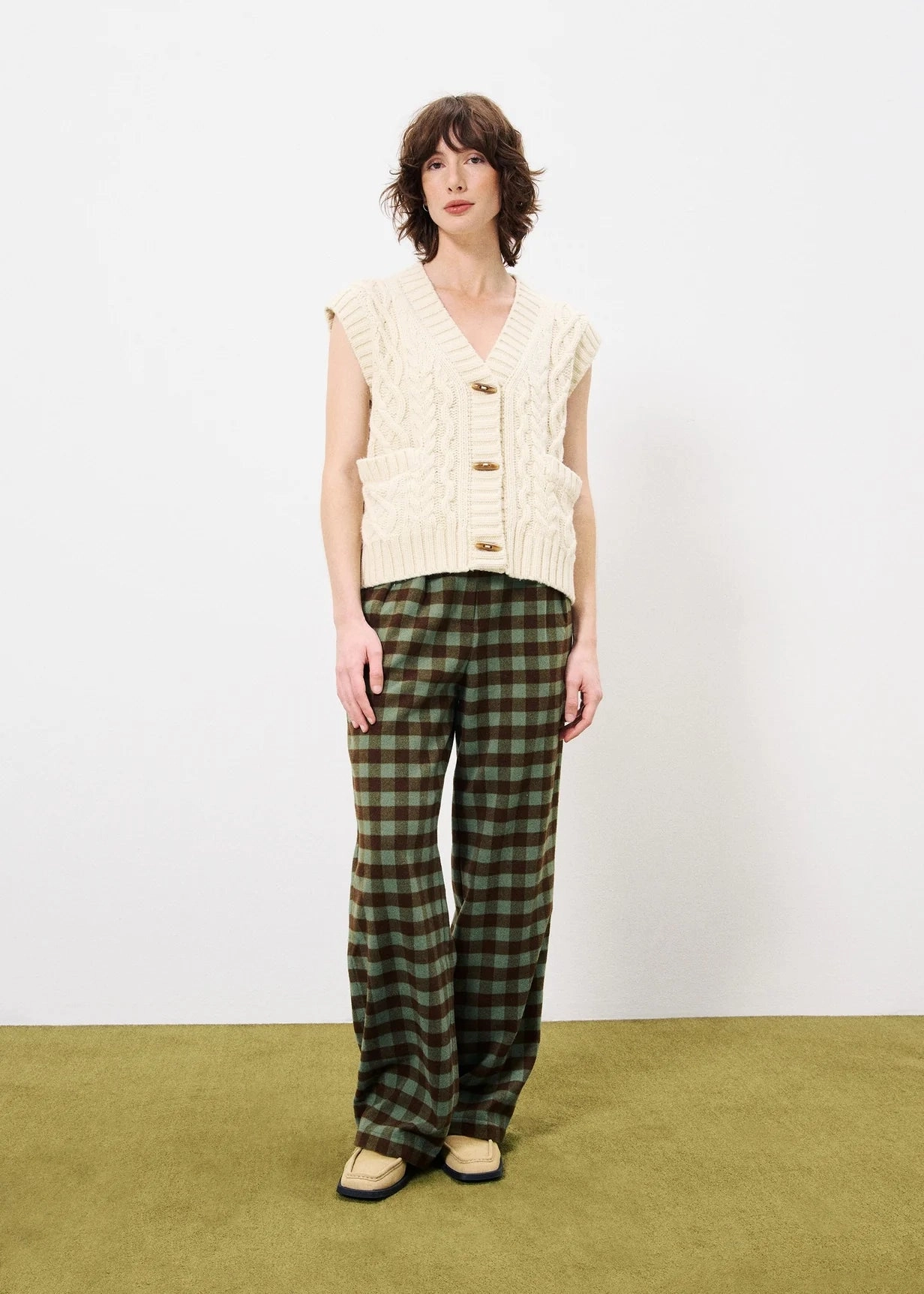 FRNCH Medea Sweater Vest WideNeckOpening