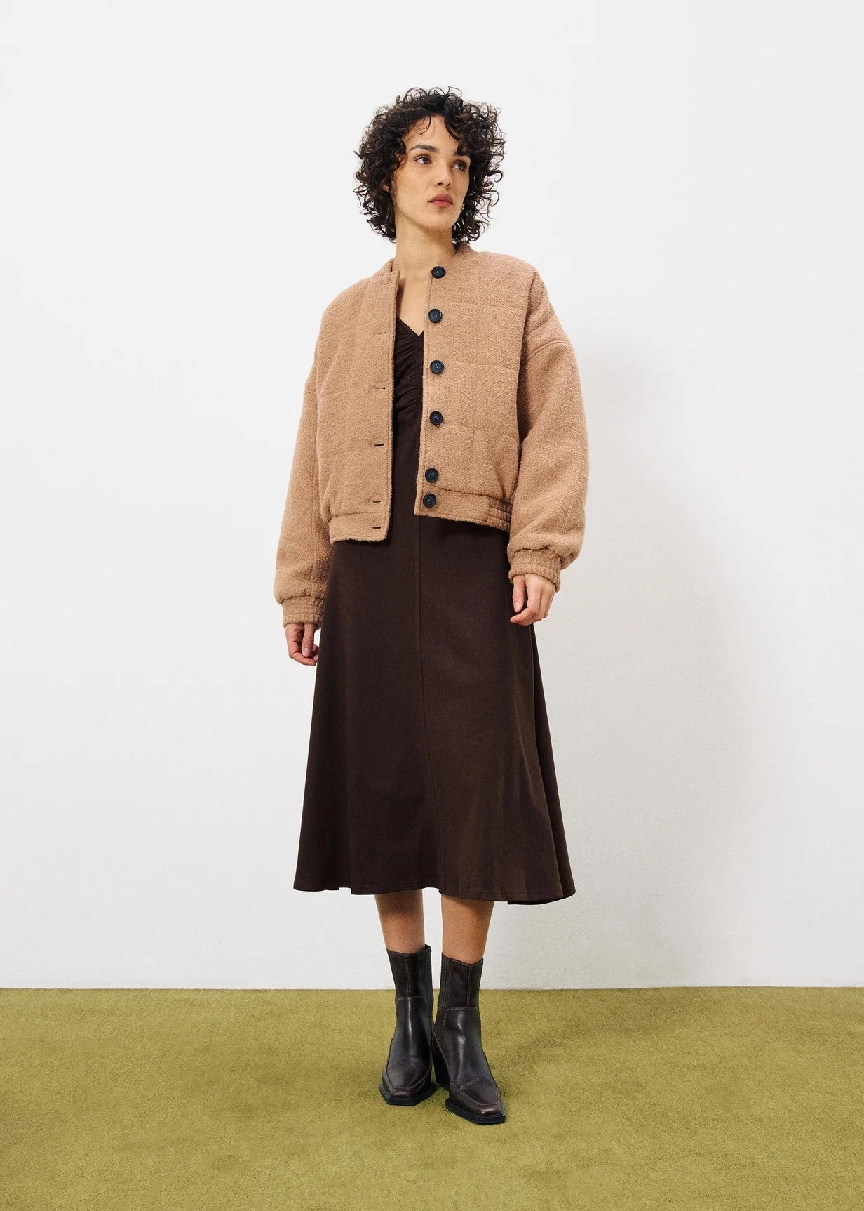 FRNCH Satia Coat Non Chafe Armholes FrenchTerry