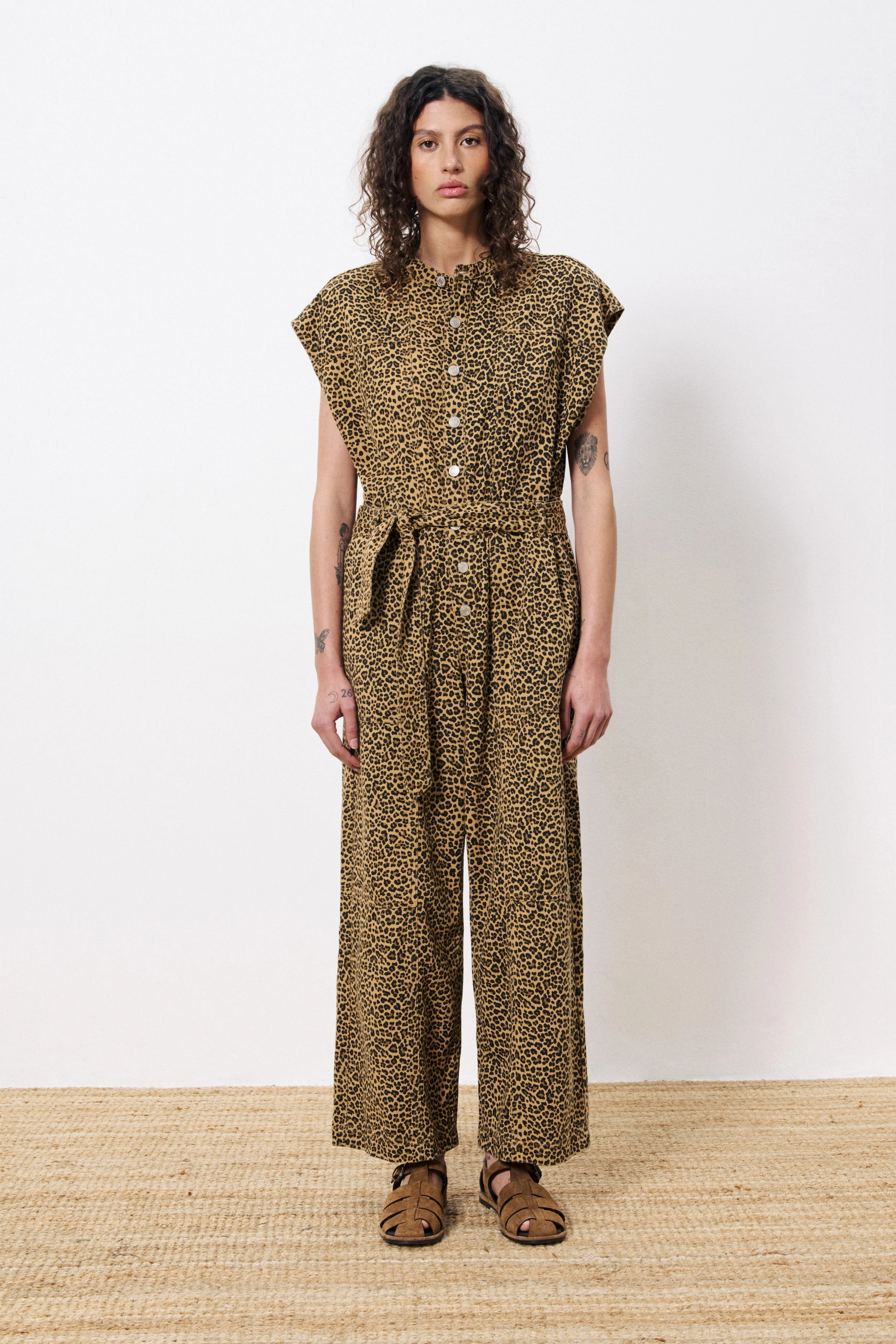 FRNCH Scheila Jumpsuit - Leopard UVProtection Coating