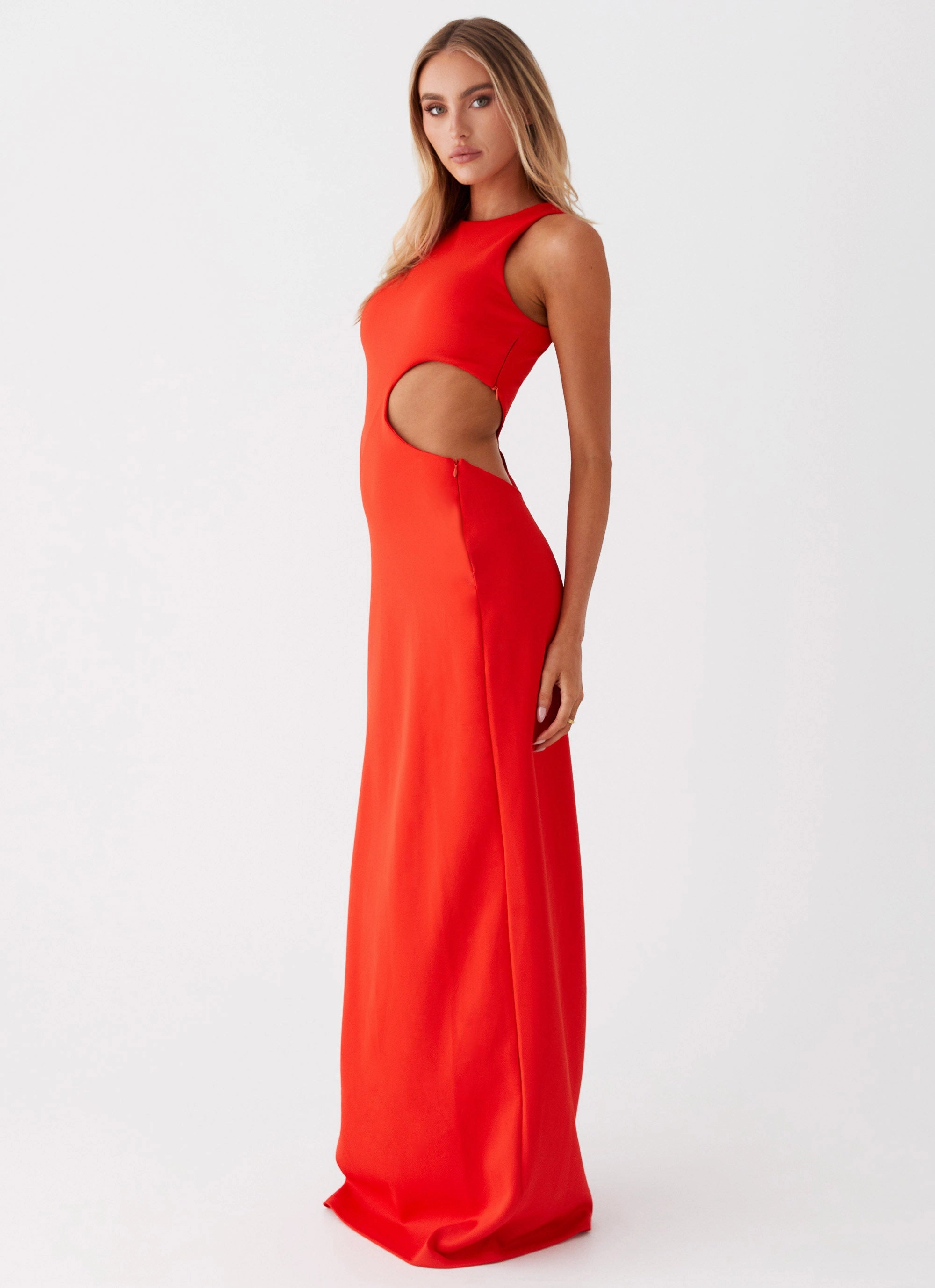 Vaeloria Maxi Dress - Red Clear Blush