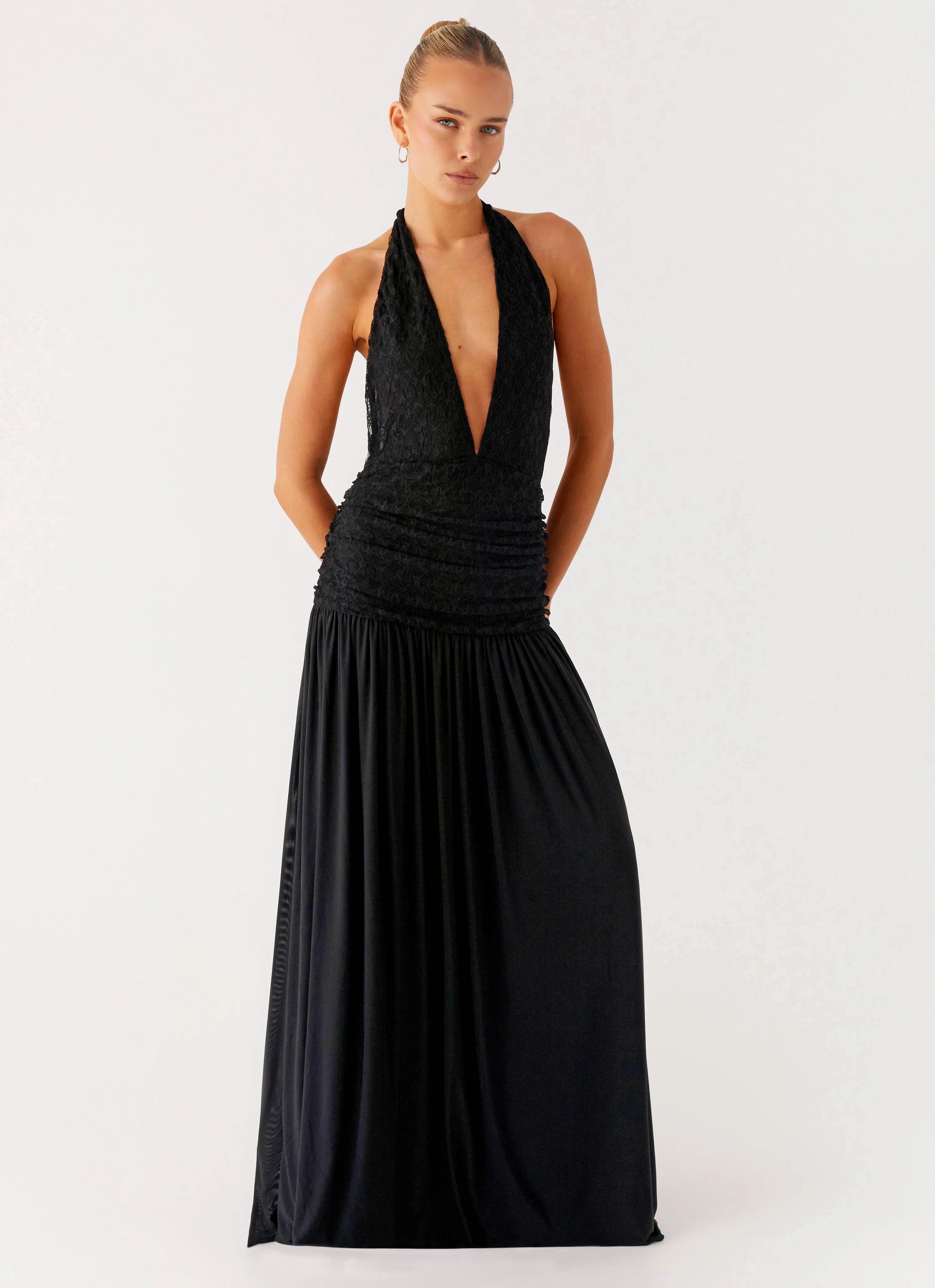 Full Attention Maxi Dress - Black Anniversary-Event