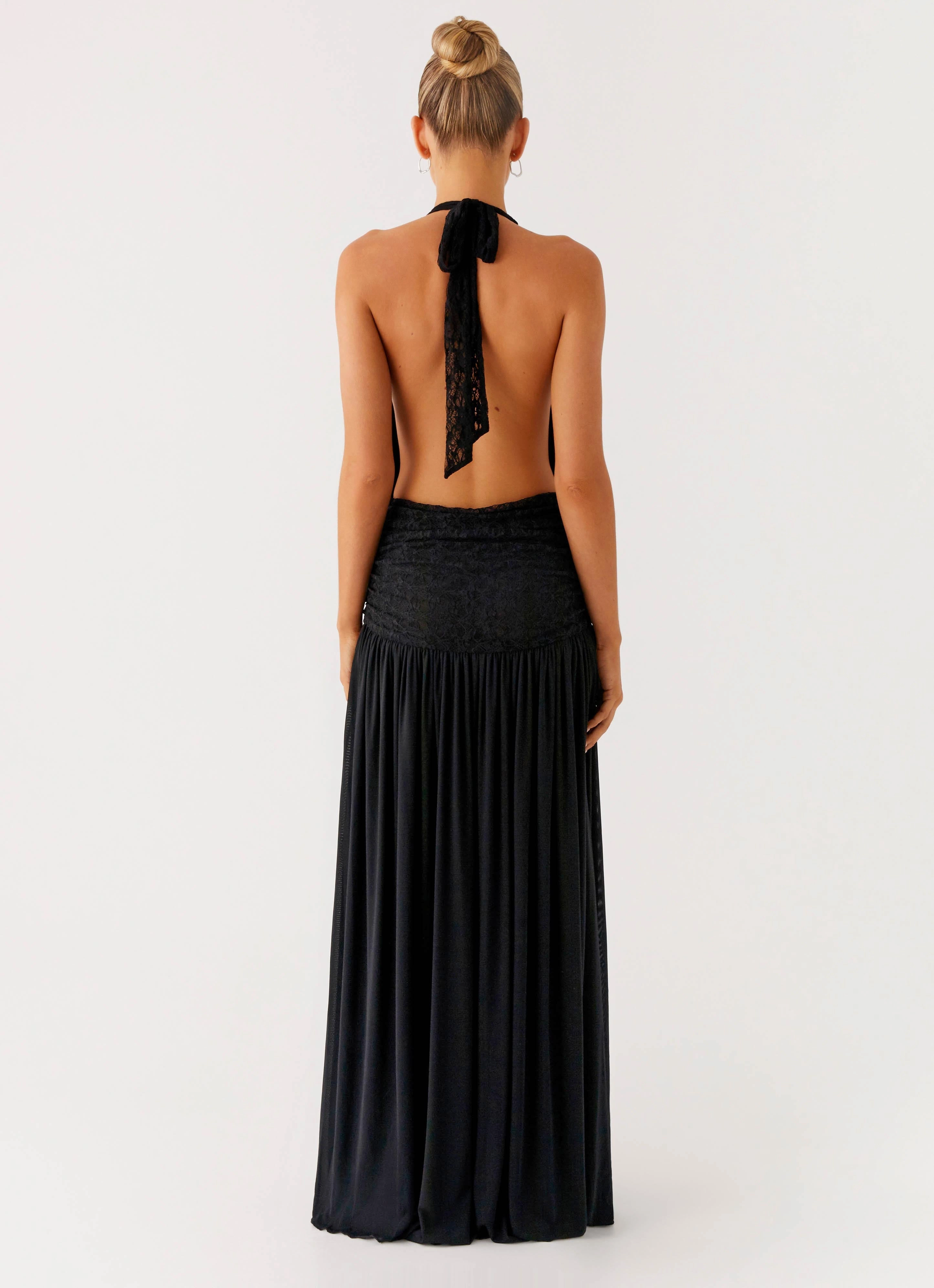 Full Attention Maxi Dress - Black Street Casual Daily Confidence