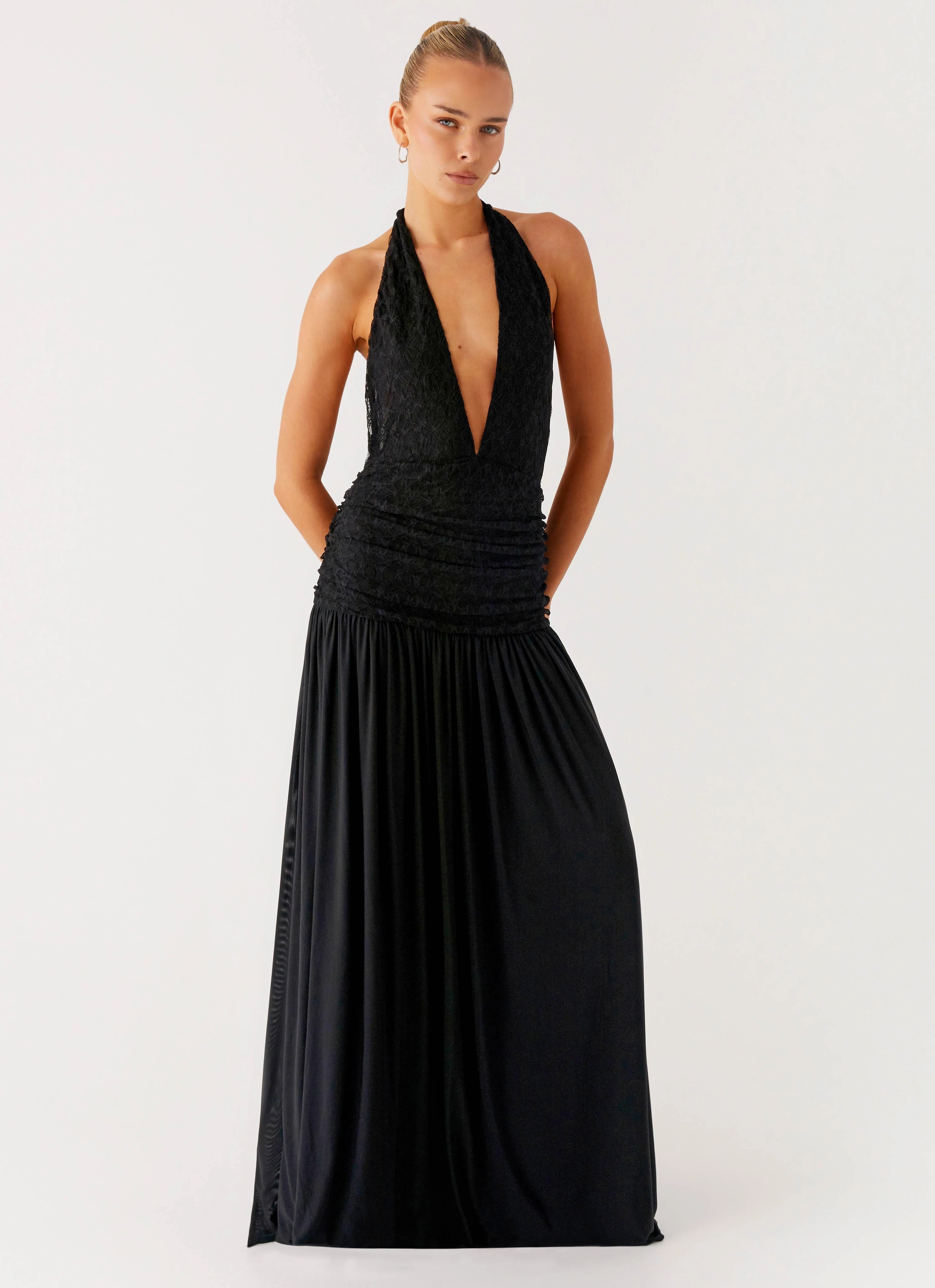 countryside Relax Layers Full Attention Maxi Dress - Black