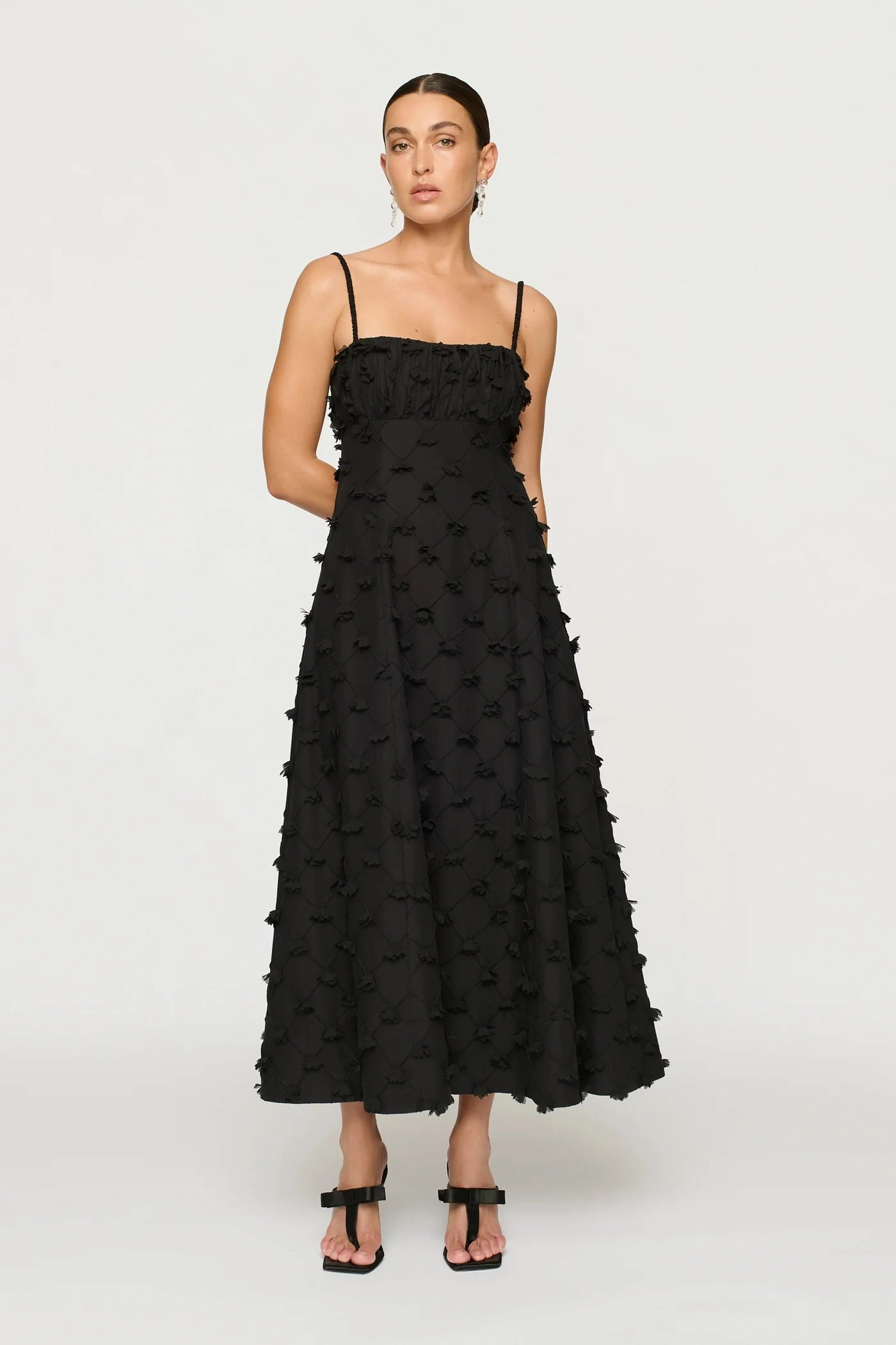 Autumn-Season Casual Lines Tahlia Dress in Black