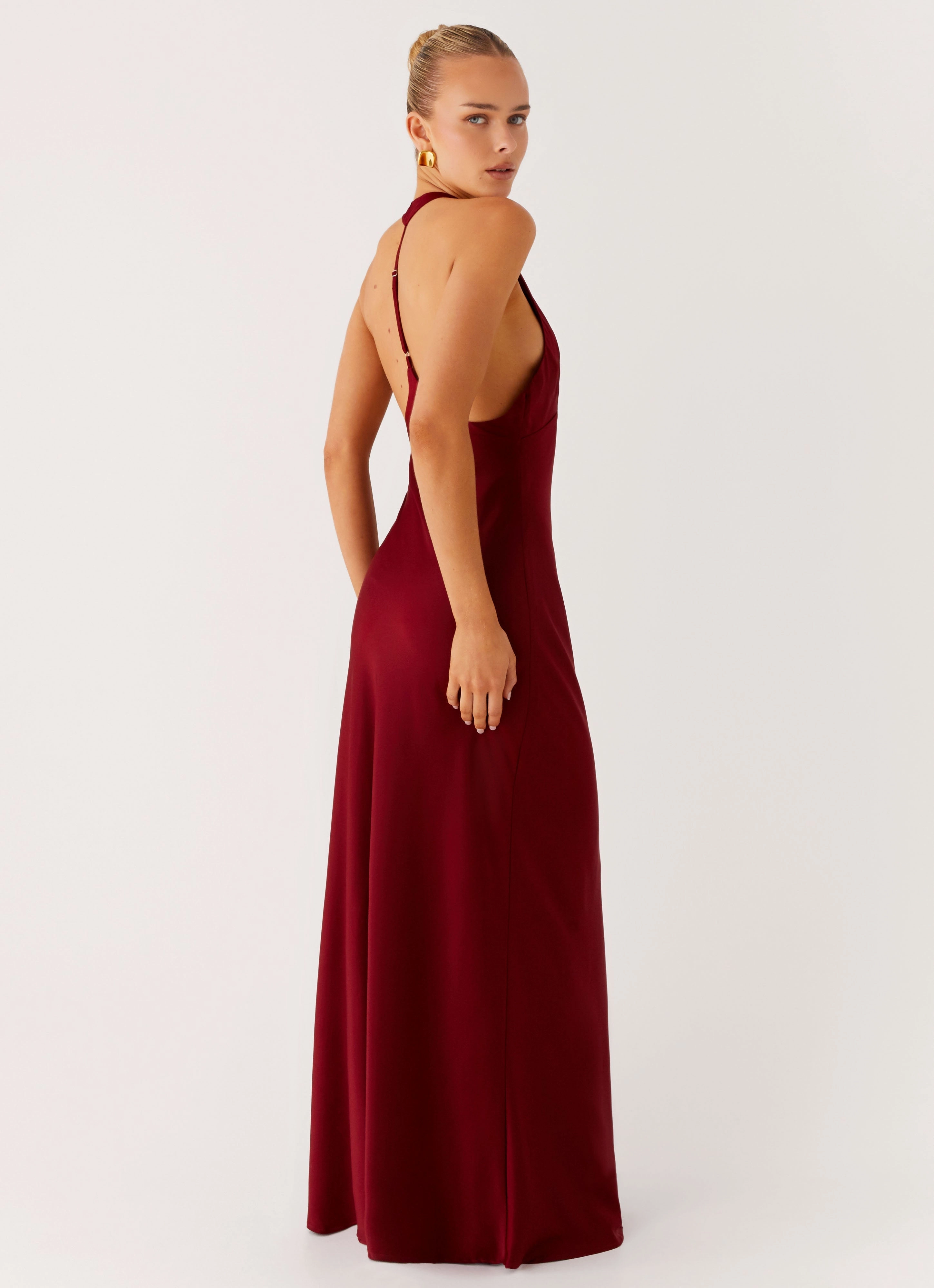 Angie Maxi Dress - Burgundy Stylish and Comfortable