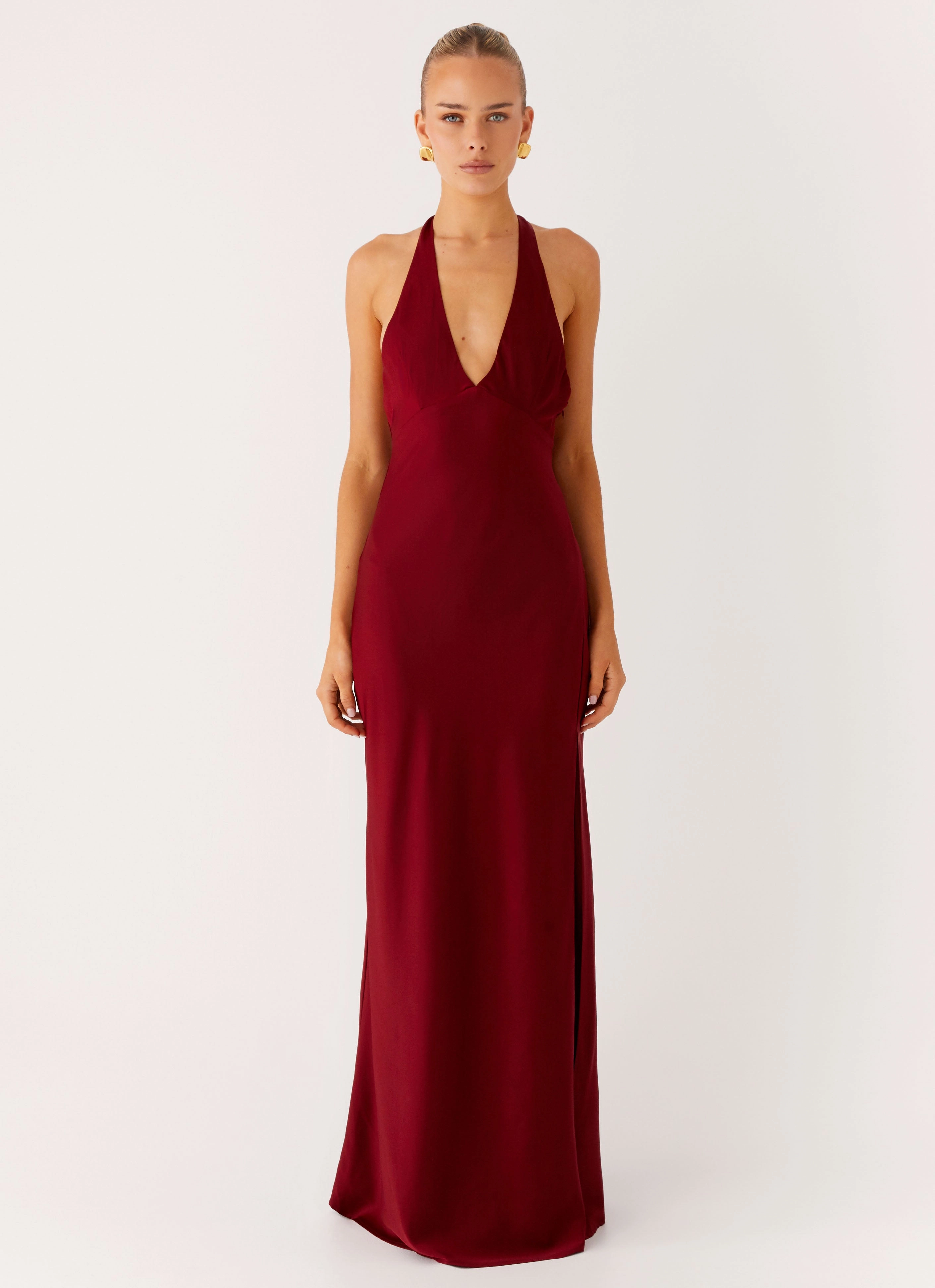 Angie Maxi Dress - Burgundy Youthful Mood