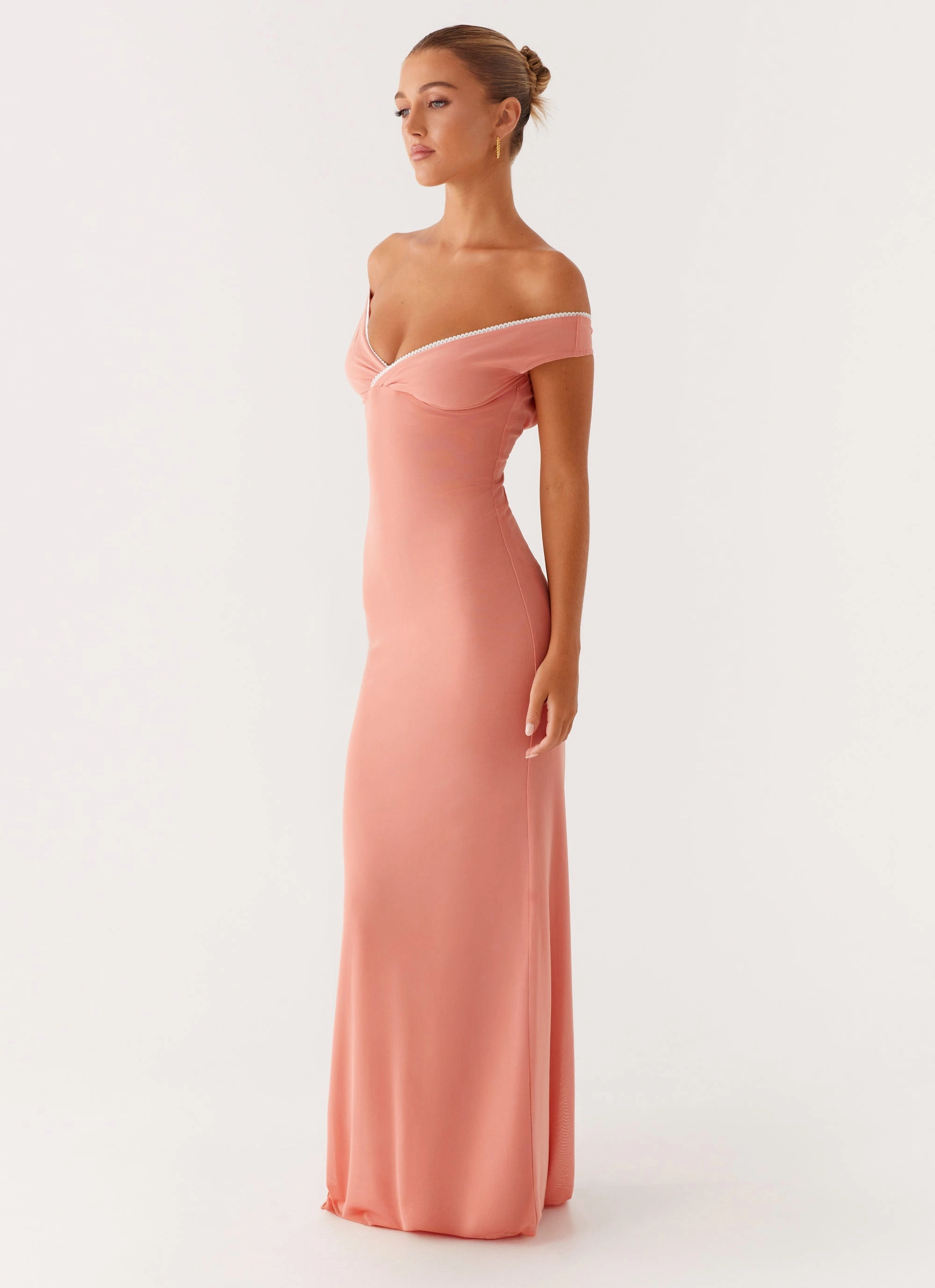 Formal Style Katiya Maxi Dress - Peach