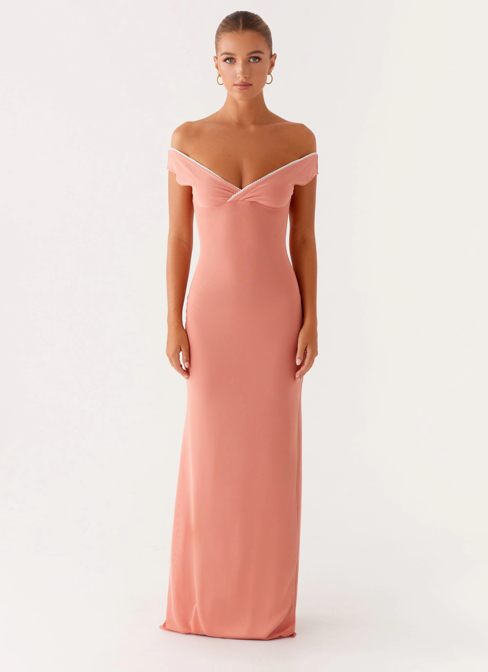 Slim Touch Katiya Maxi Dress - Peach