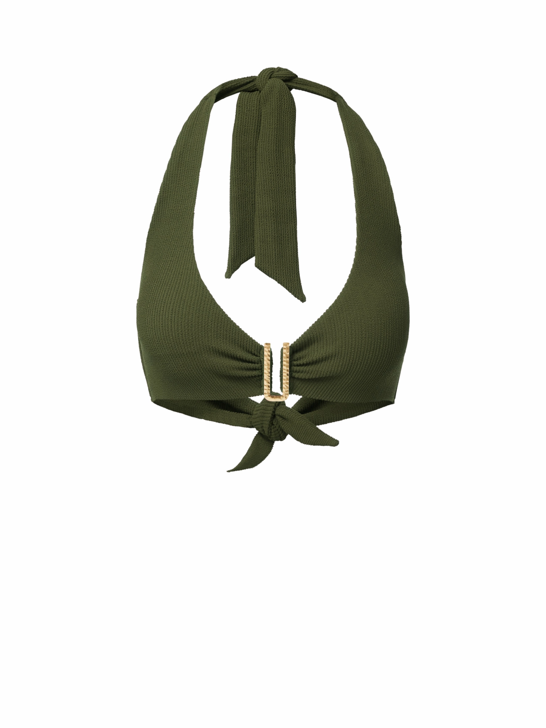 Anti Slip Waistband Swim Gear Melissa Top Olive Texture