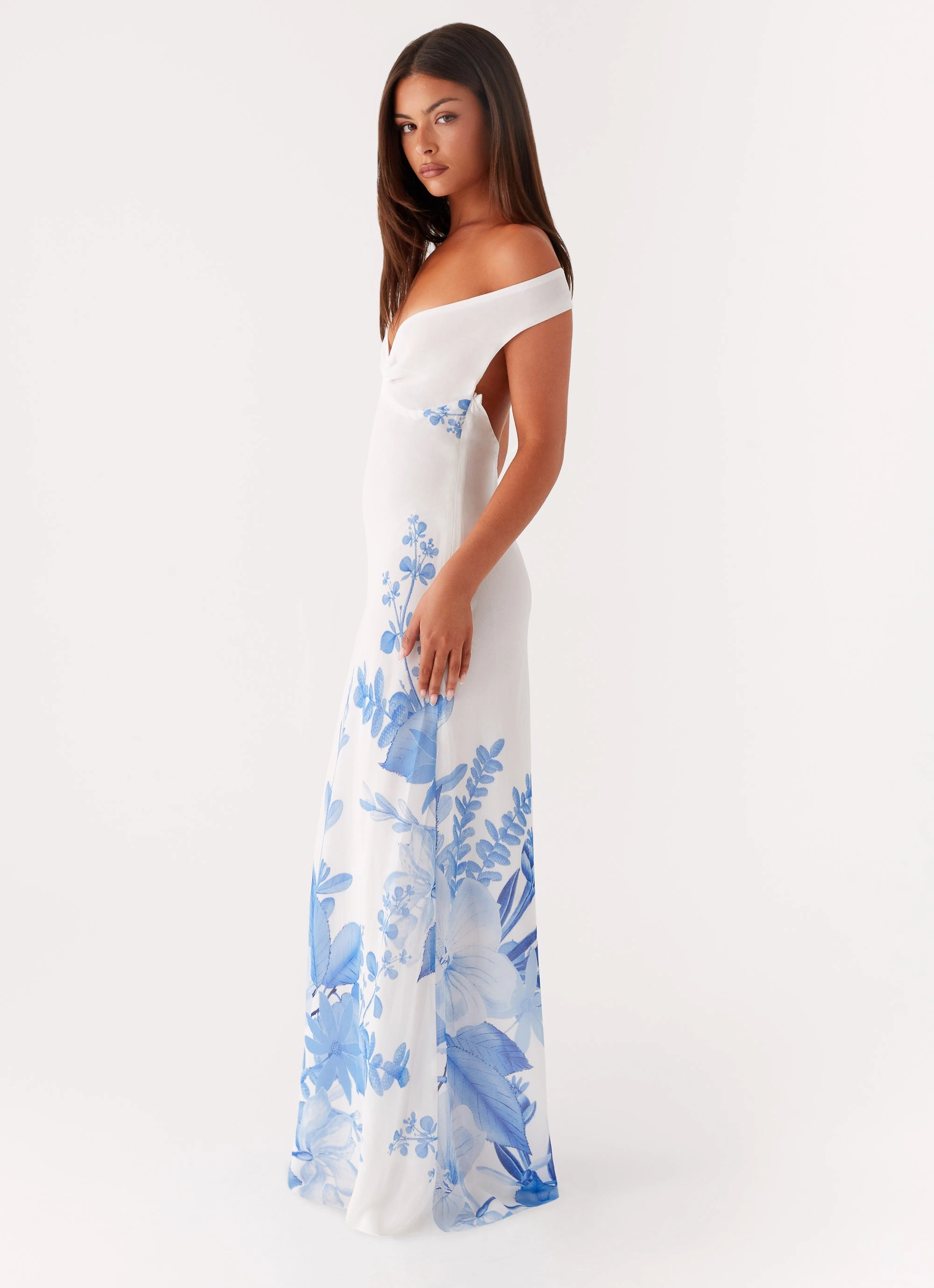 Urban Motion Krissa Maxi Dress - Blue Floral