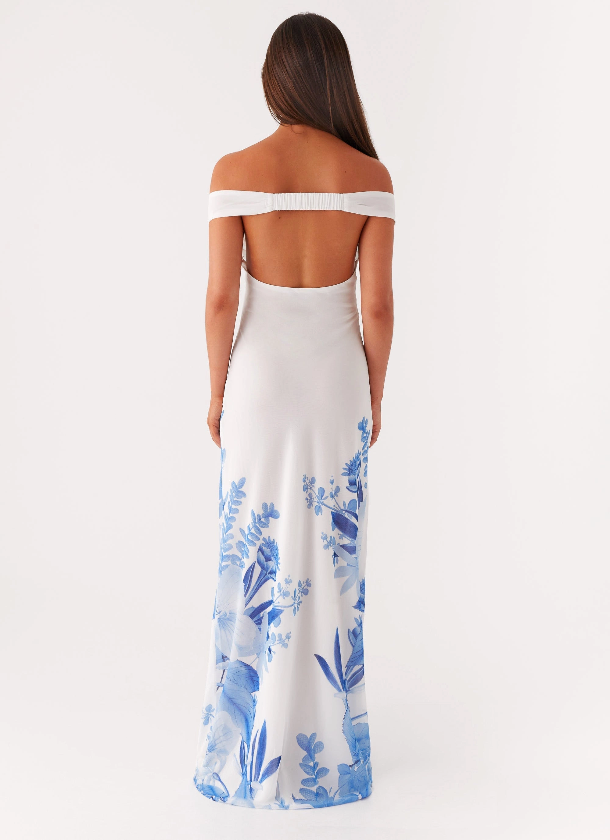 Water-resistant Comfort Fit Krissa Maxi Dress - Blue Floral