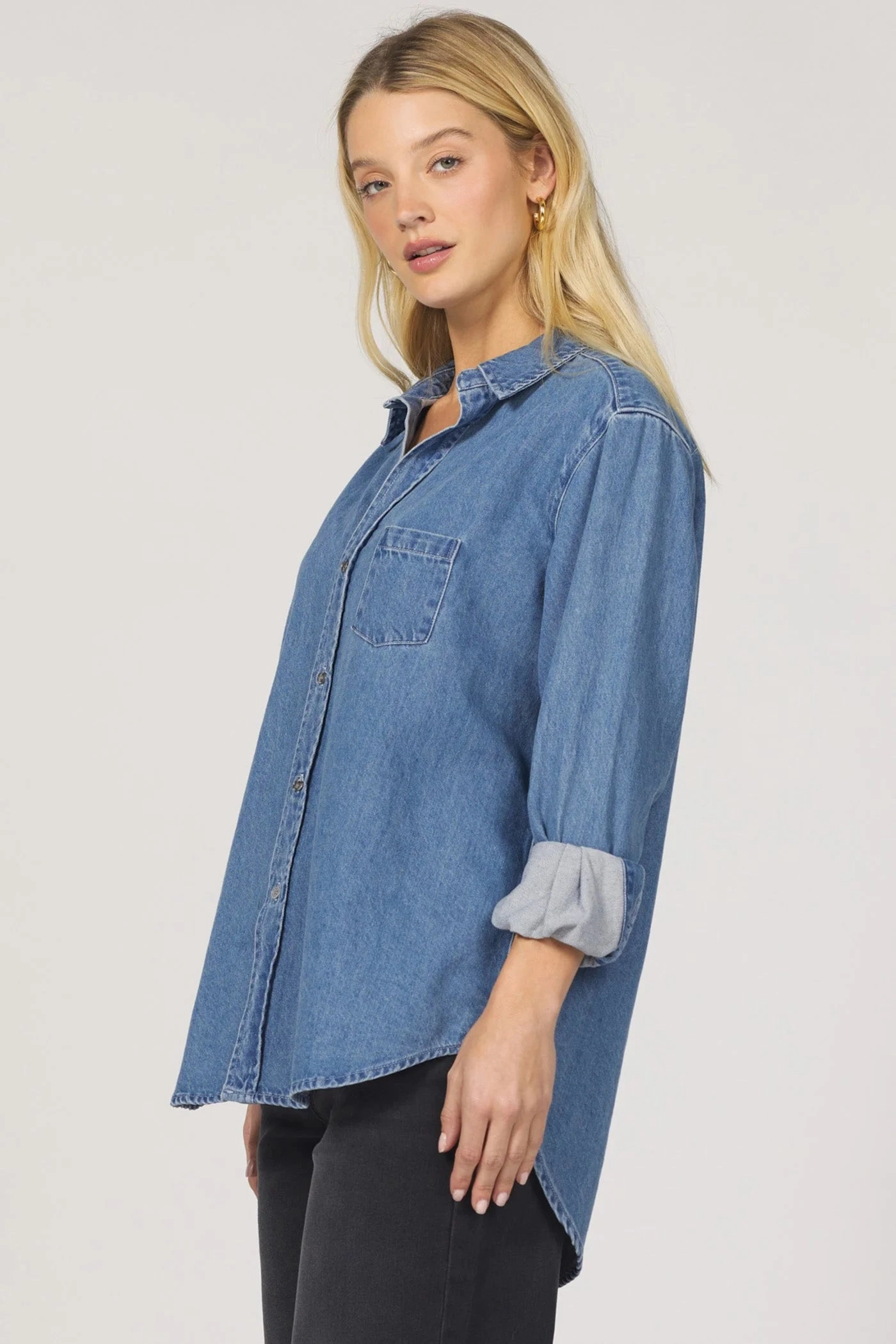 Noise Reducing Fabric Treatment Galina Denim Top