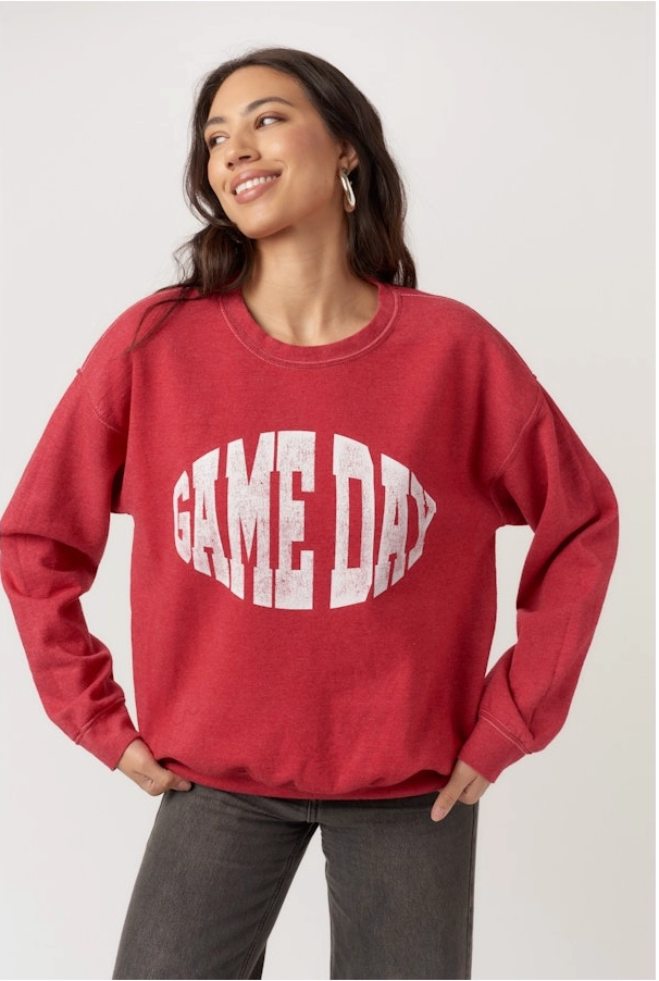 Game Day Football Sweatshirt Airflow Mesh Insert NoRoll Hem Technology
