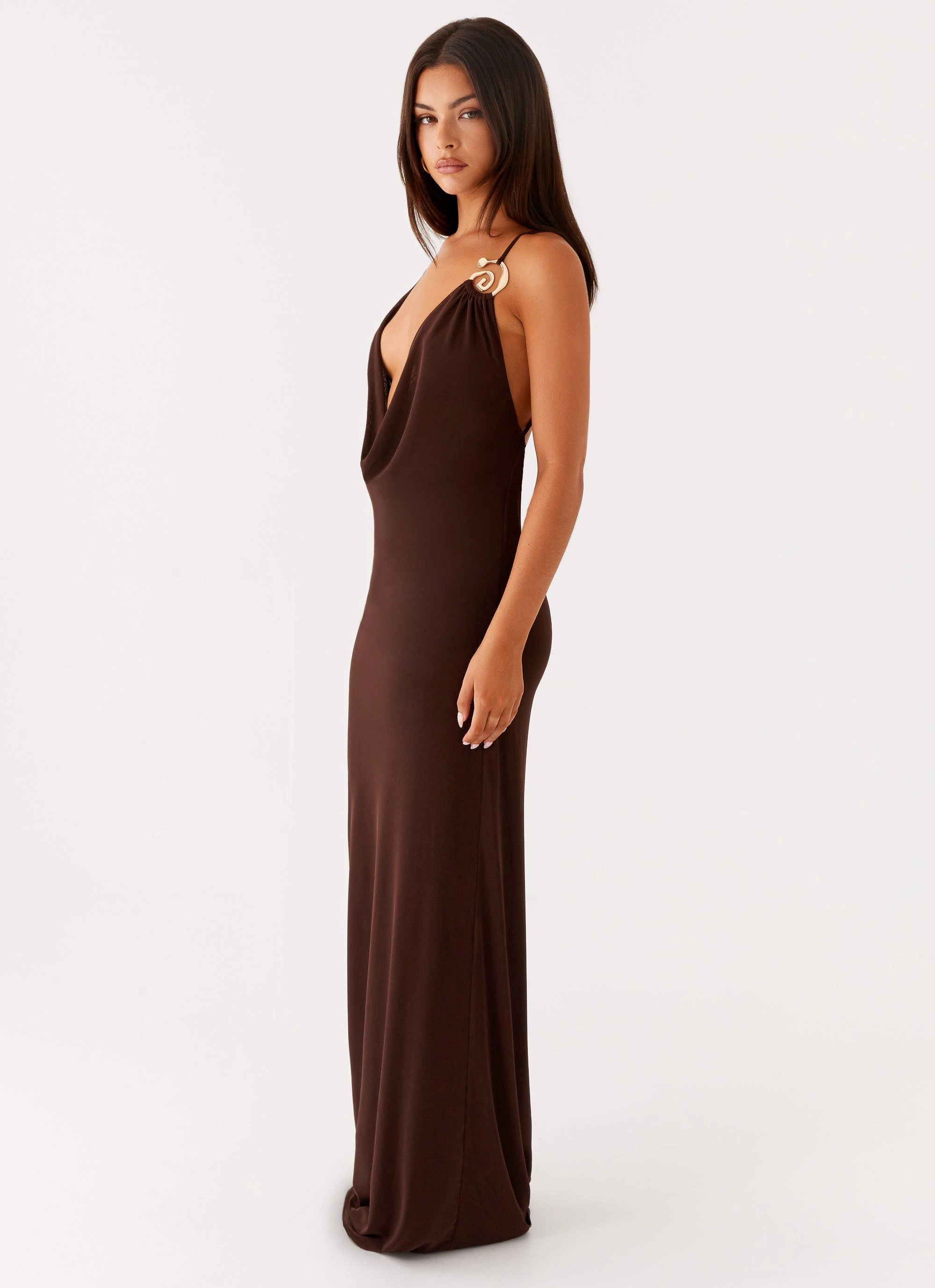 Game Player Maxi Dress - Chocolate Relaxed Wear