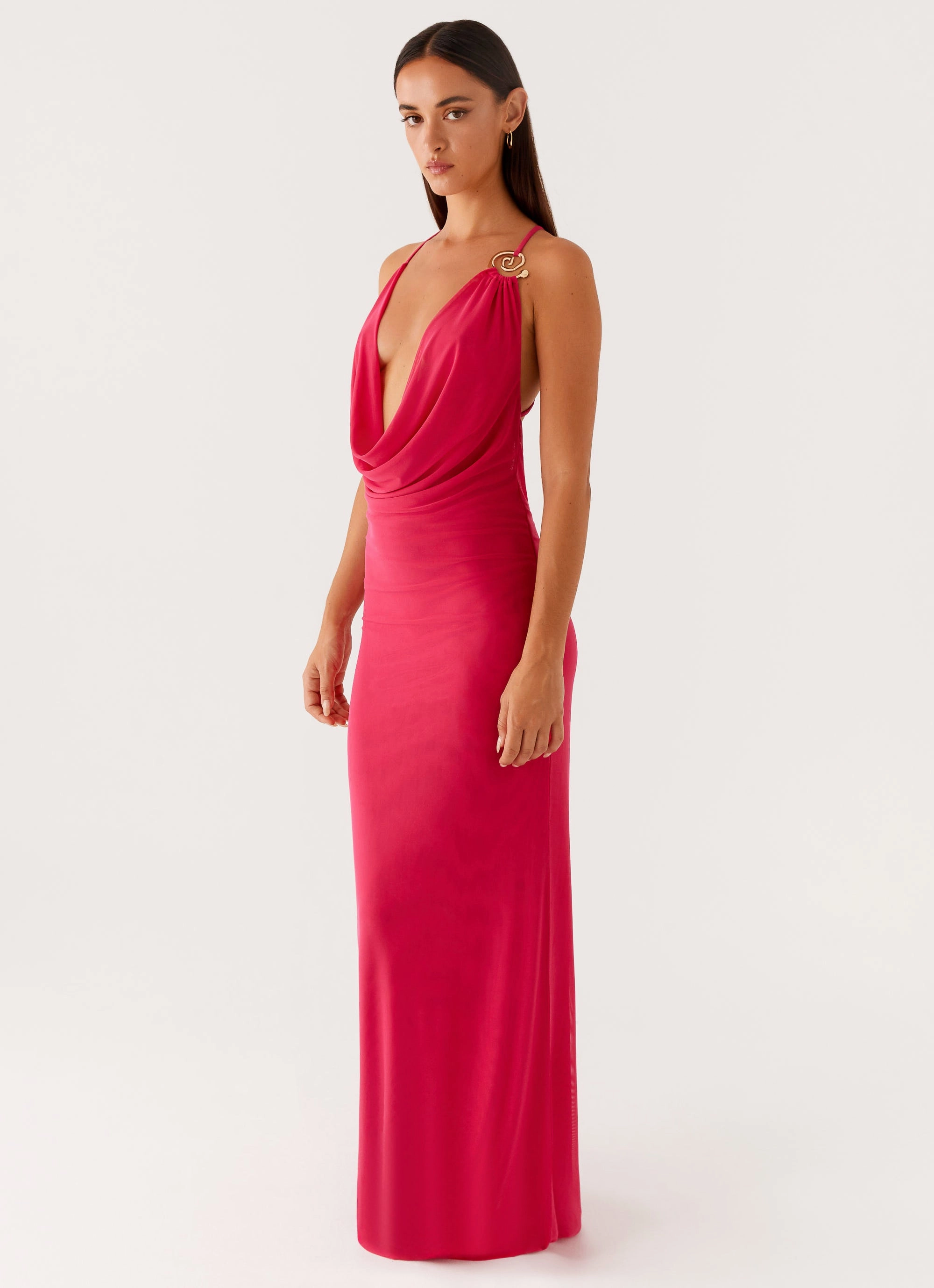 Game Player Maxi Dress - Hot Pink Resort Vibes