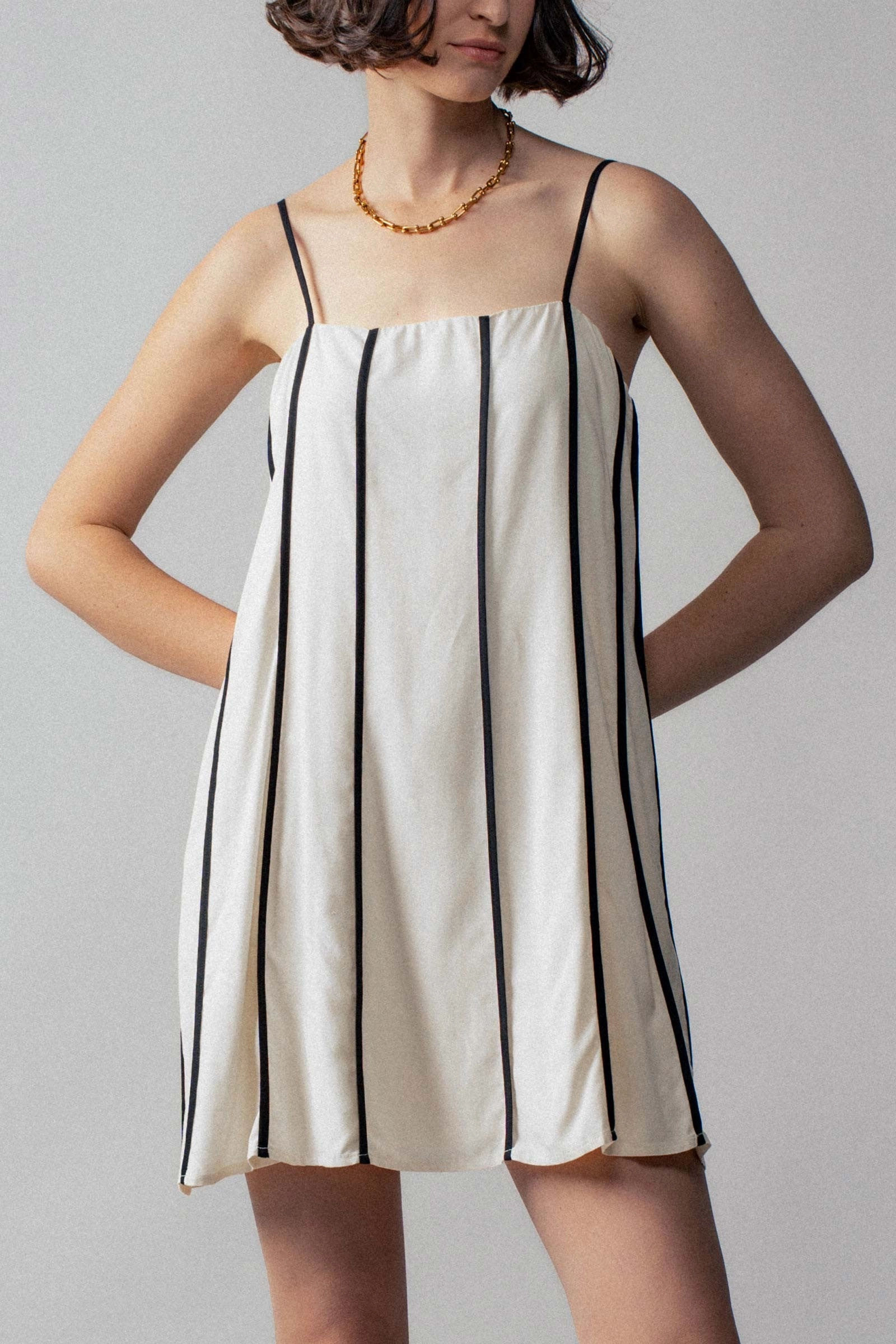 Field Fresh Gameday Striped Mini Dress - White