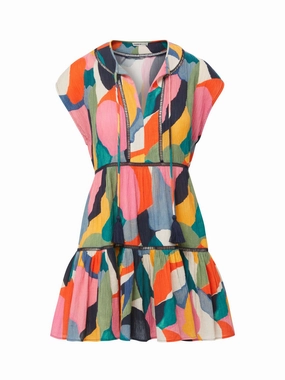 Gari Dress In Carta Colorblock Fashionable Layer Everyday Piece