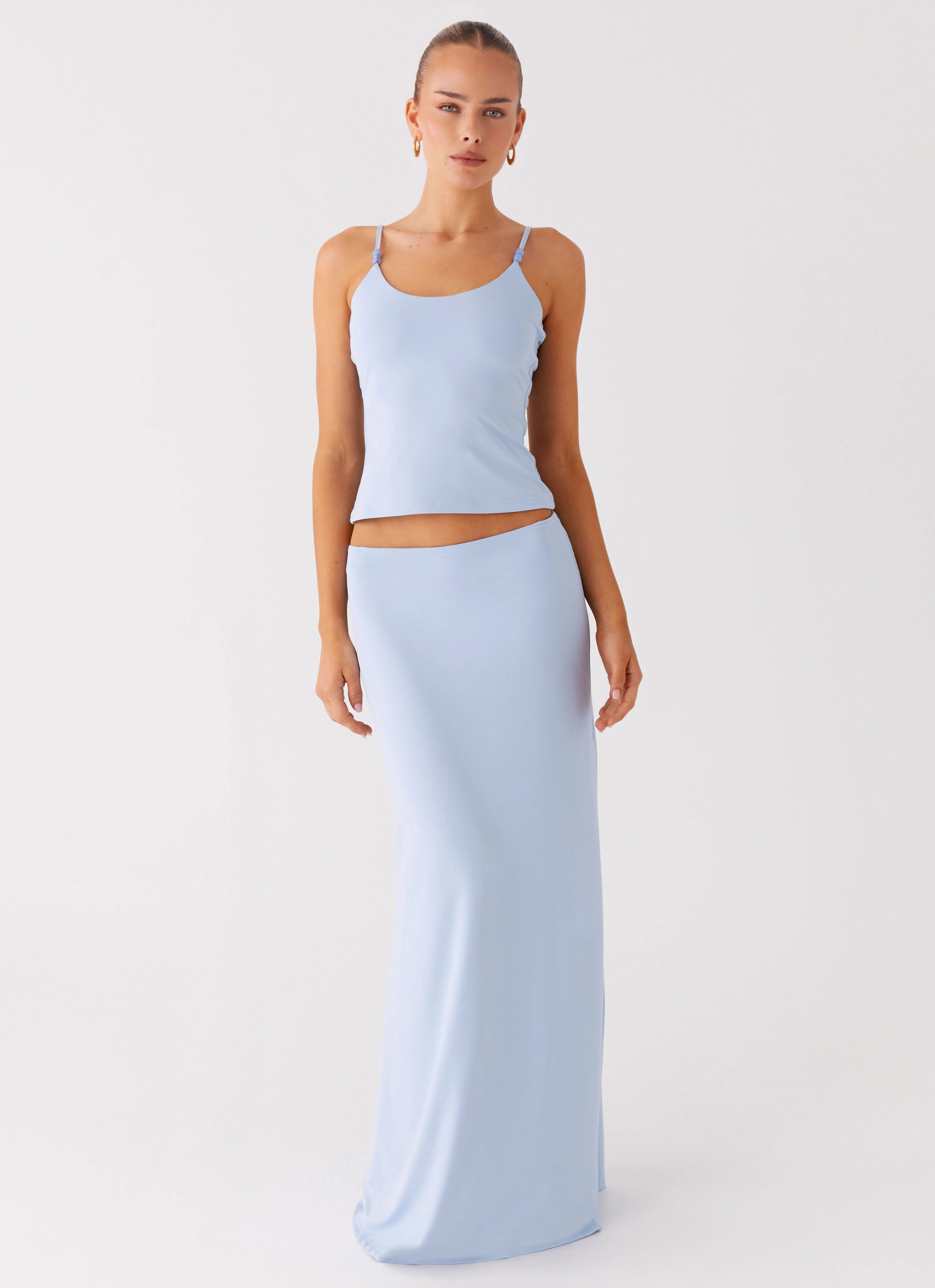 hypoallergenic material Garrix Bead Cami Top - Baby Blue