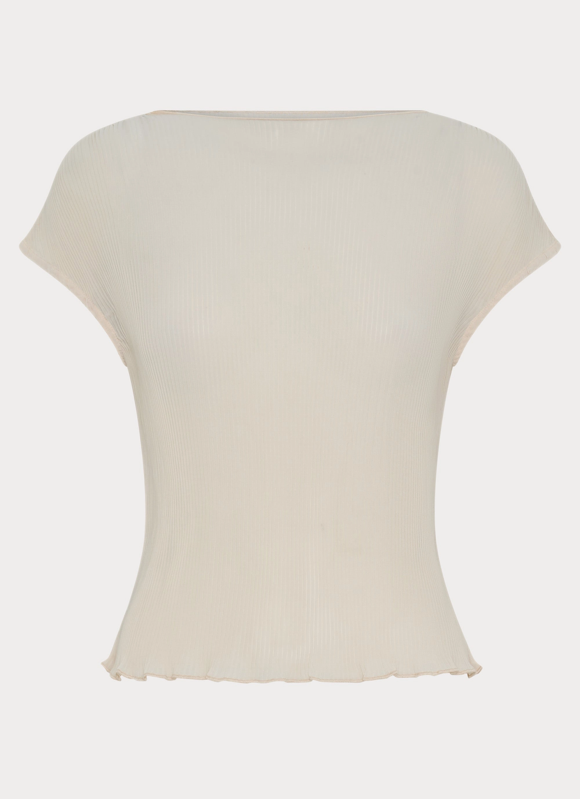MoistureWicking Gemma Cap Sleeve Top - Ivory