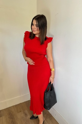 Gene Knit Skirt Hygienic Inner Layer Contrast Trim