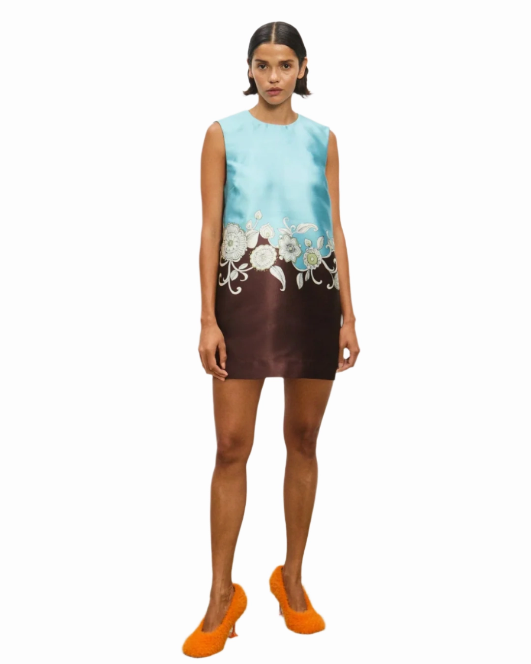 Asymmetrical hem Gia Mini Dress in Multi