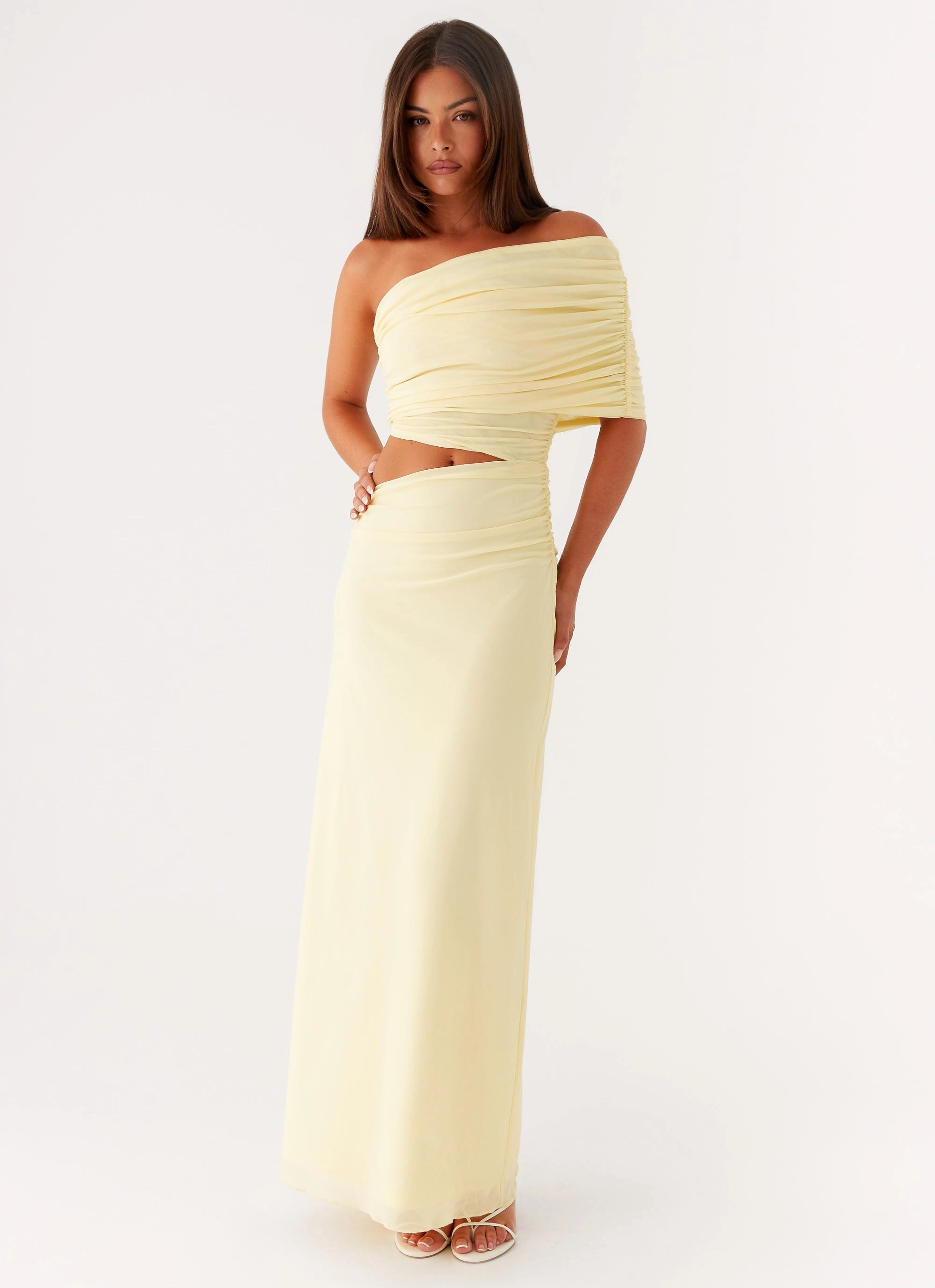 Sheer Layer Gillian Maxi Dress - Yellow