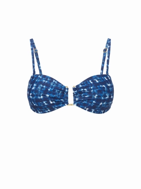 Gina Top In Denim Noir Lightweight Mesh Panels Tagless-Comfort