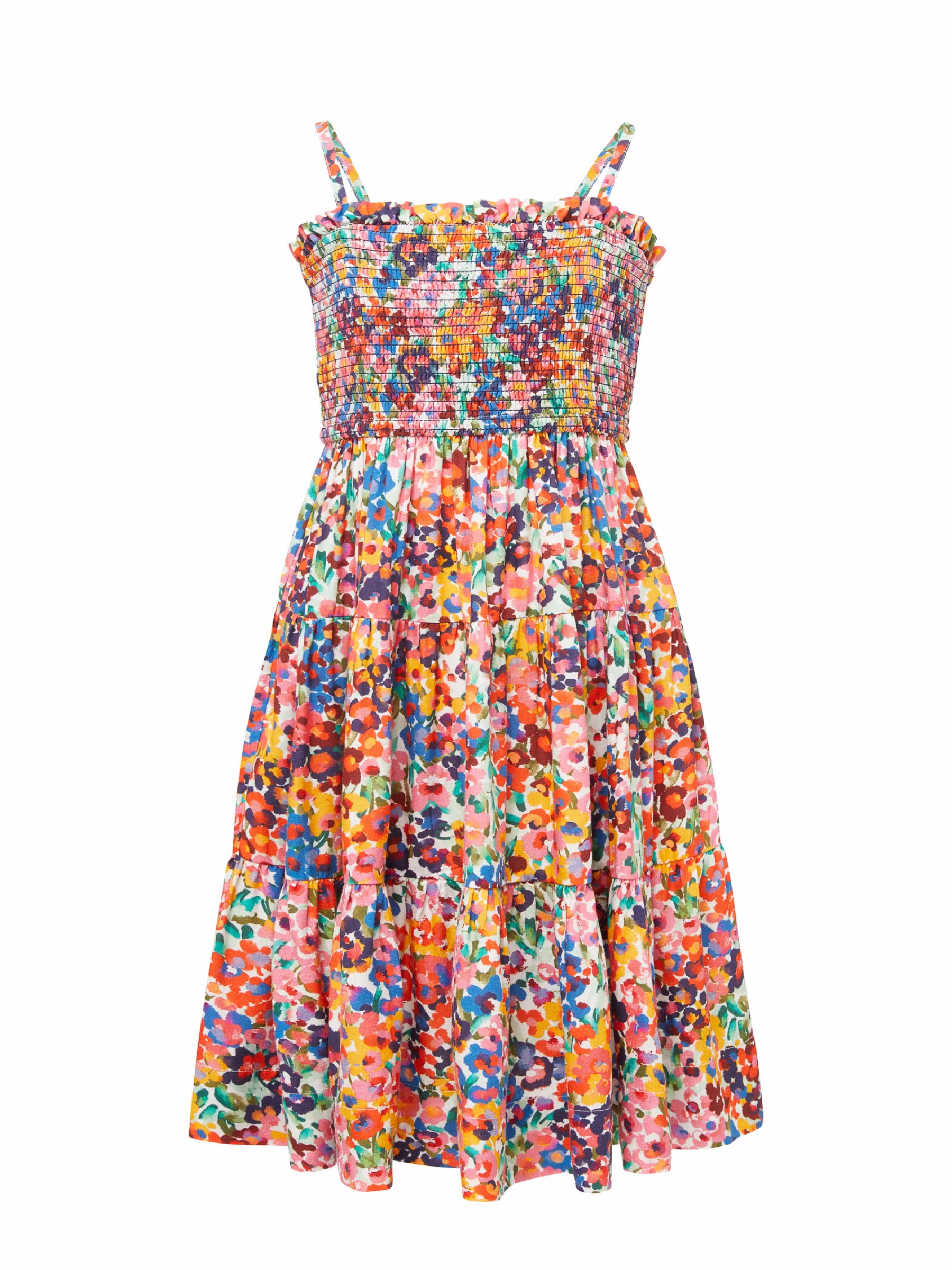 Girls Lila Dress In Painted Petals Timeless Design