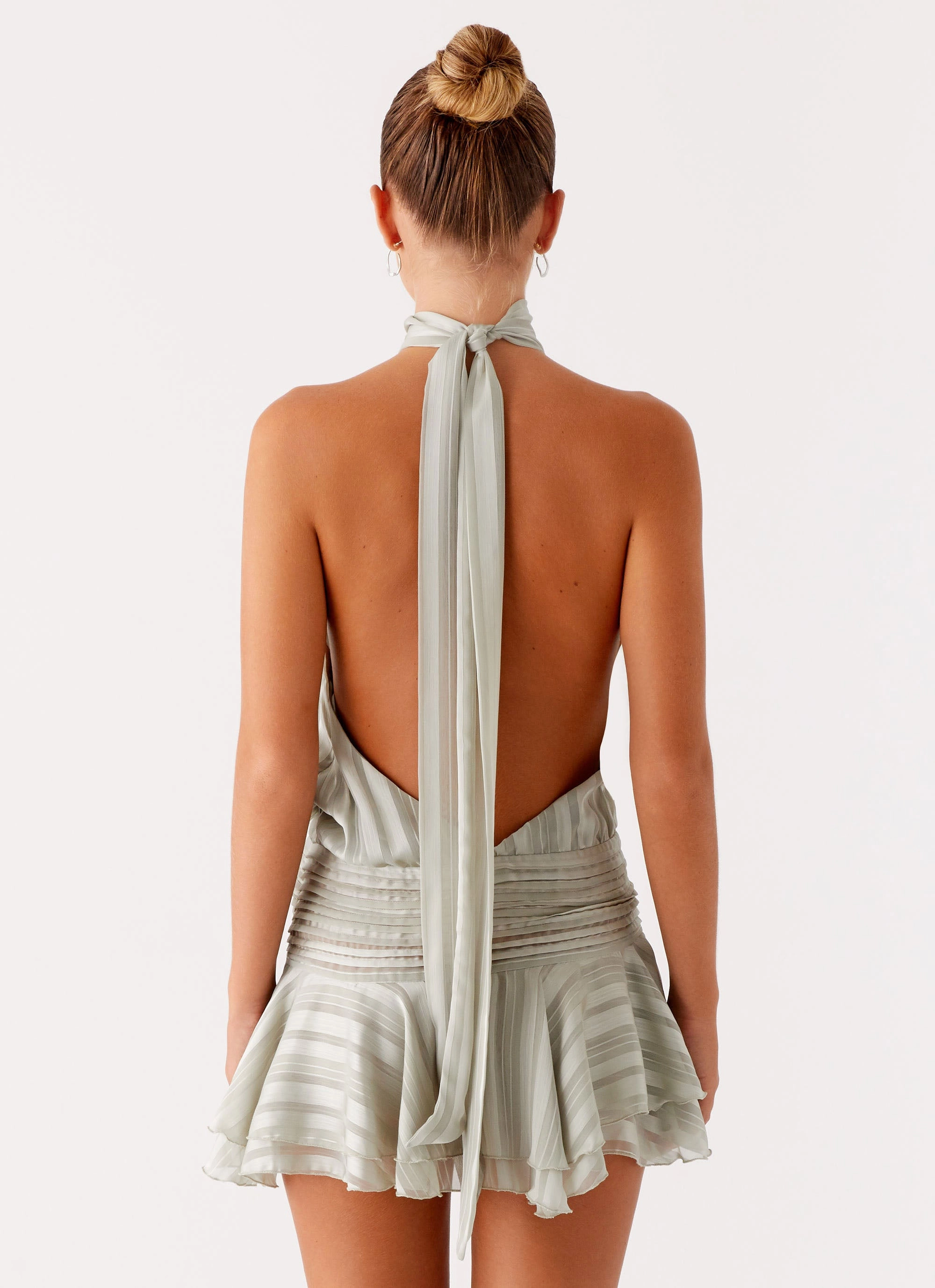 Willow Chiffon Mini Dress - Green Chill Edge Versatile Piece