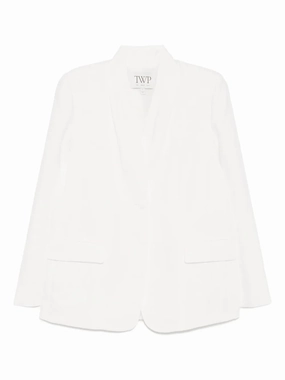 New Dinner Jacket in Ivory High Collar Structure Eco Friendly Padding
