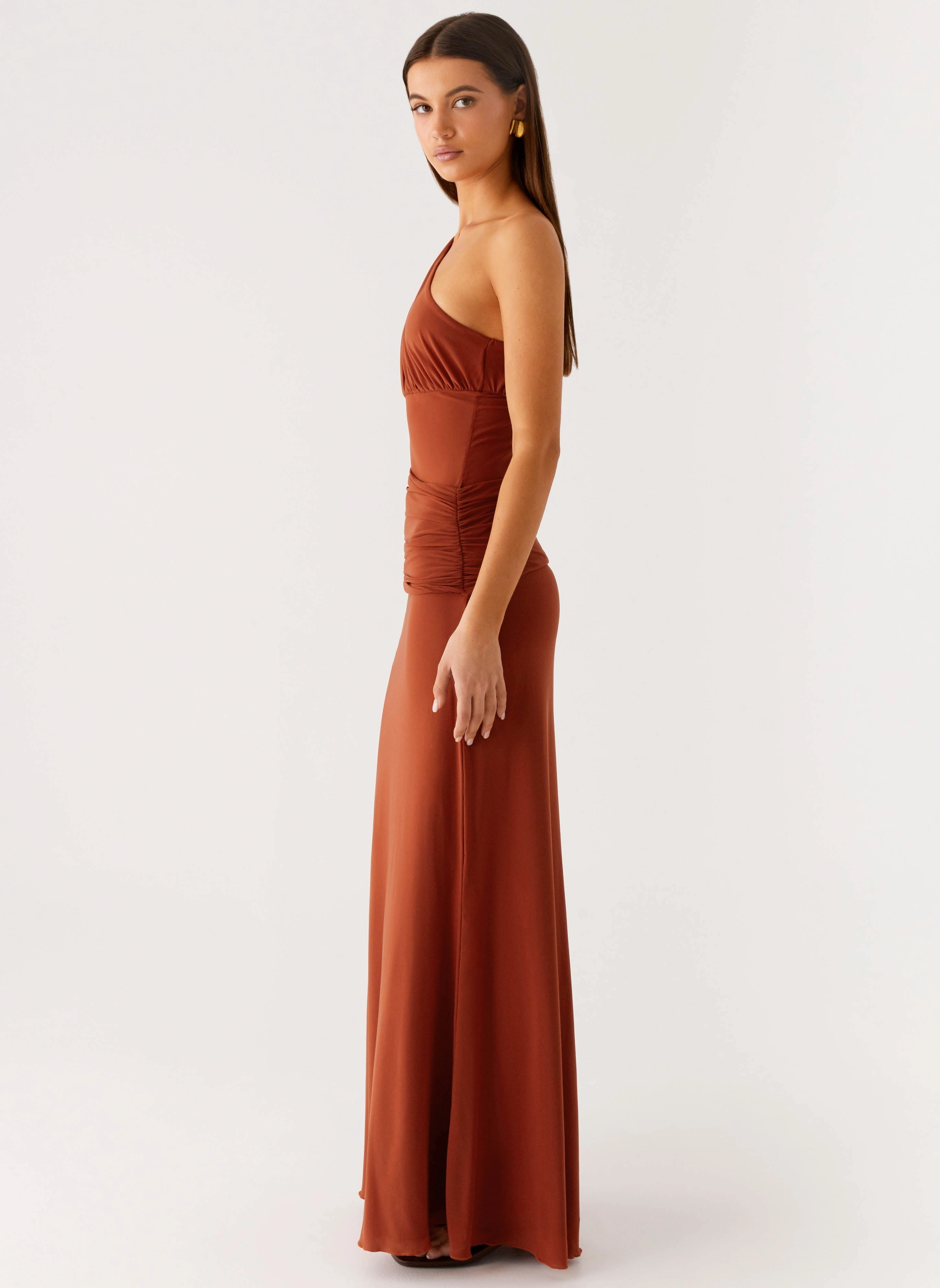 Glimmer Maxi Dress - Rust Magnetic-Closure Breath Soft