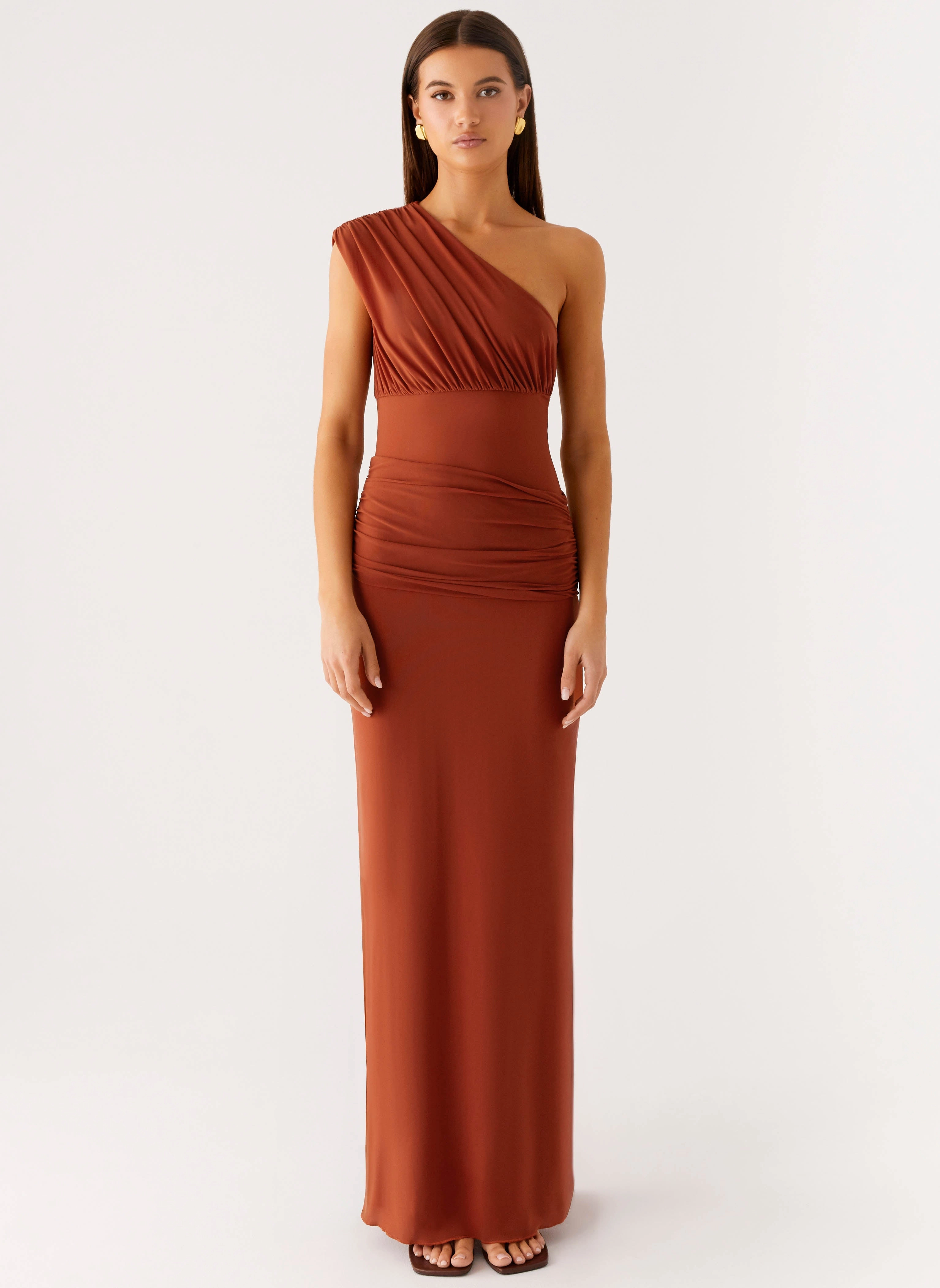 Glimmer Maxi Dress - Rust Smart Edge
