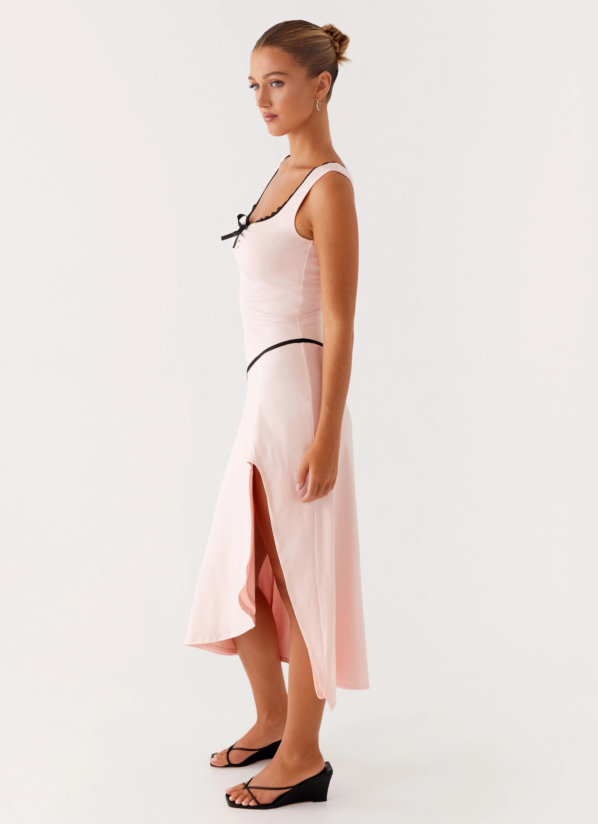 Happy Soul Silky Finish Darlene Midi Dress - Pink