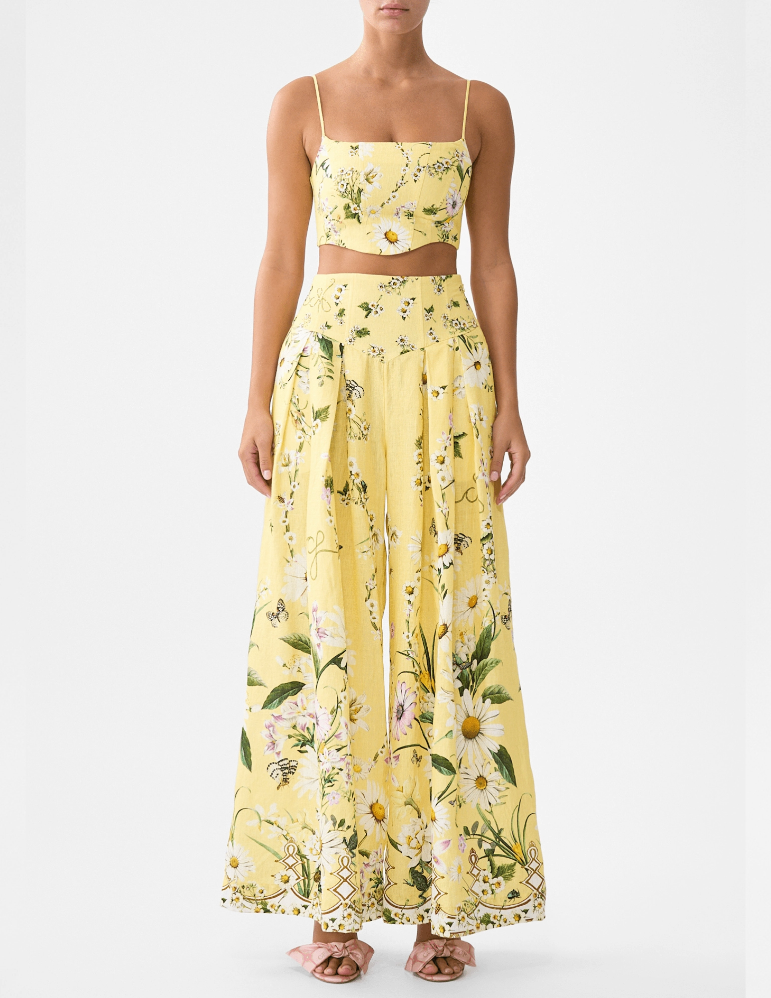 Recycled fibers AntiStaticLining Camilla Corset Crop Top-SALE