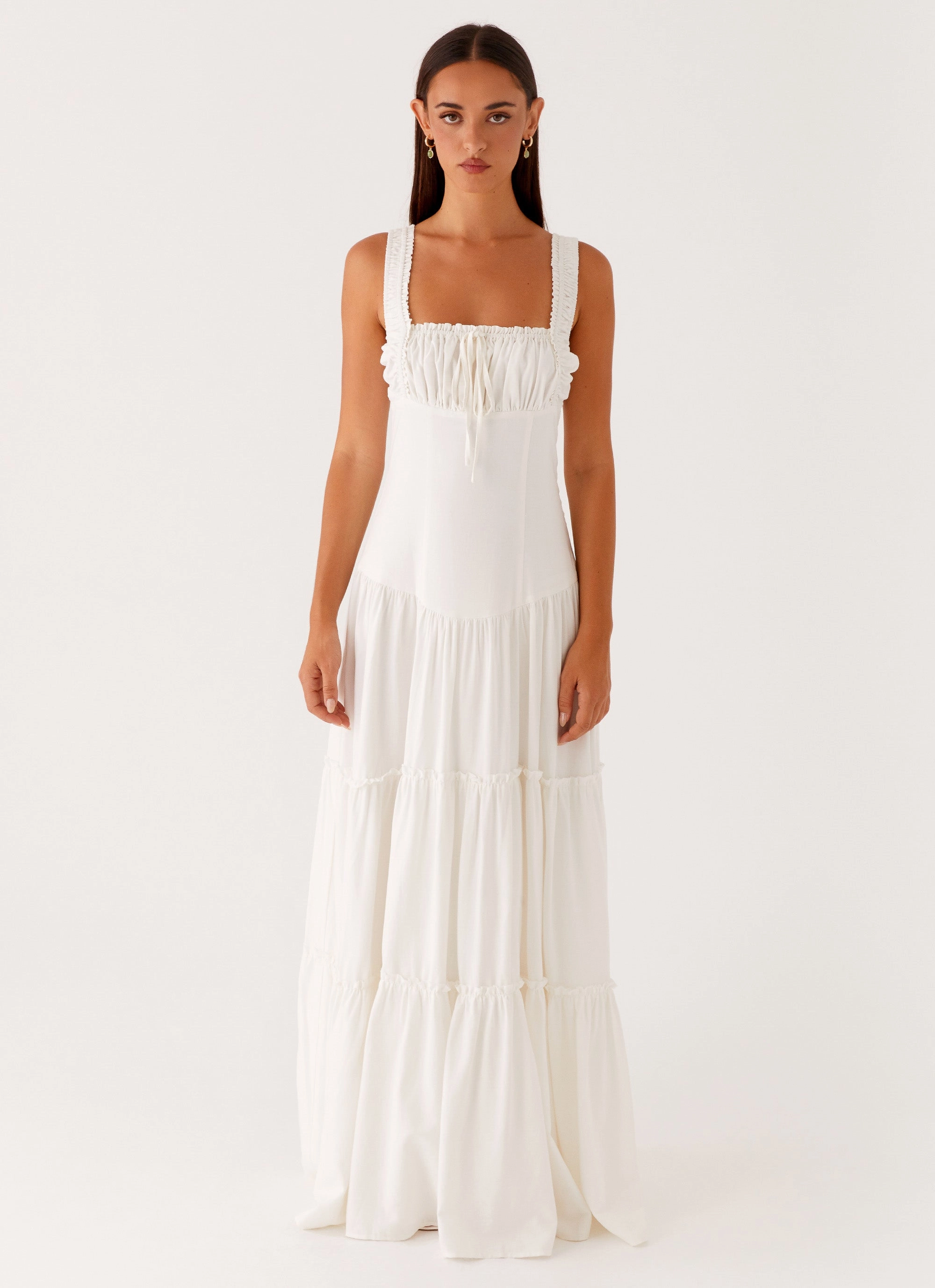Fall Ready Esme Maxi Dress - White