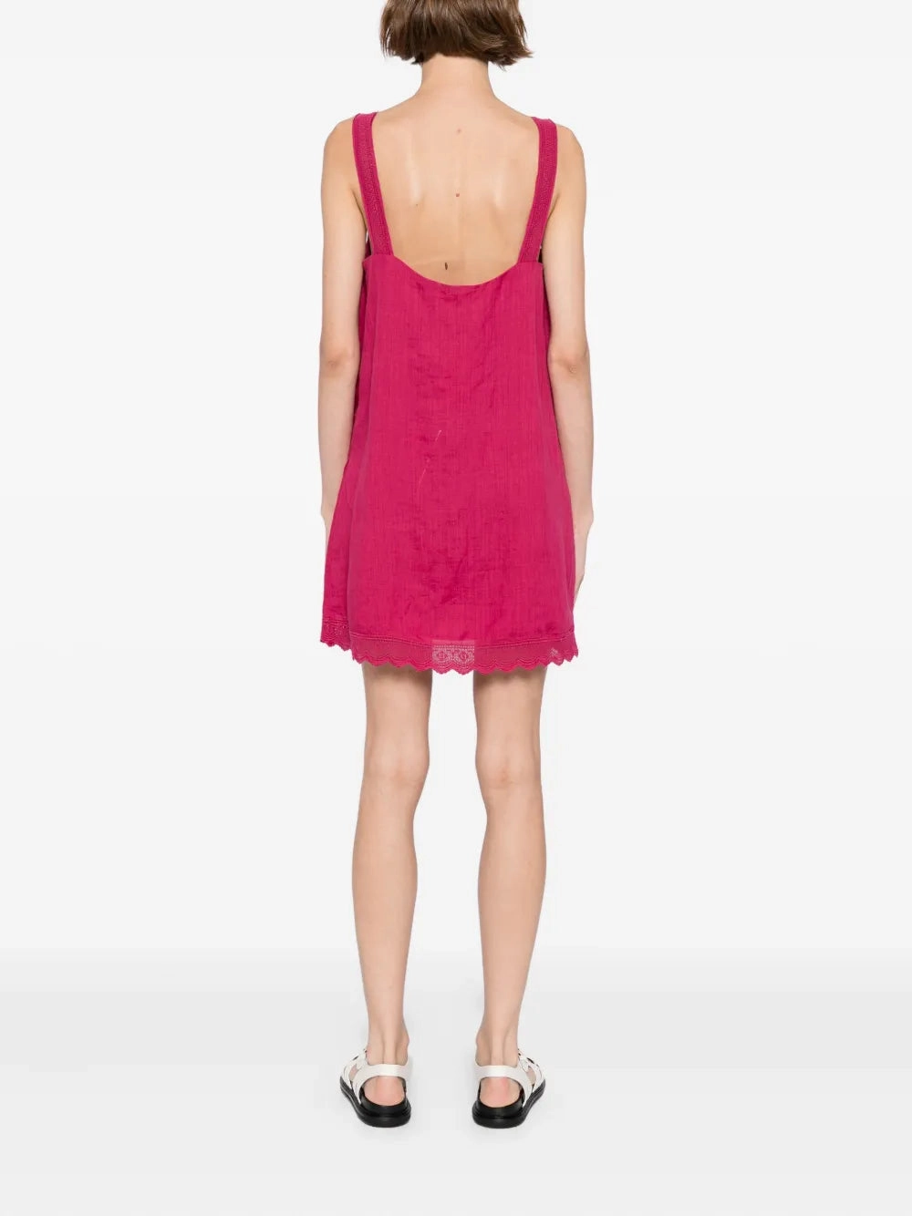 Grace Mini Dress in Dragon Fruit Shiny surface Chill Fashion