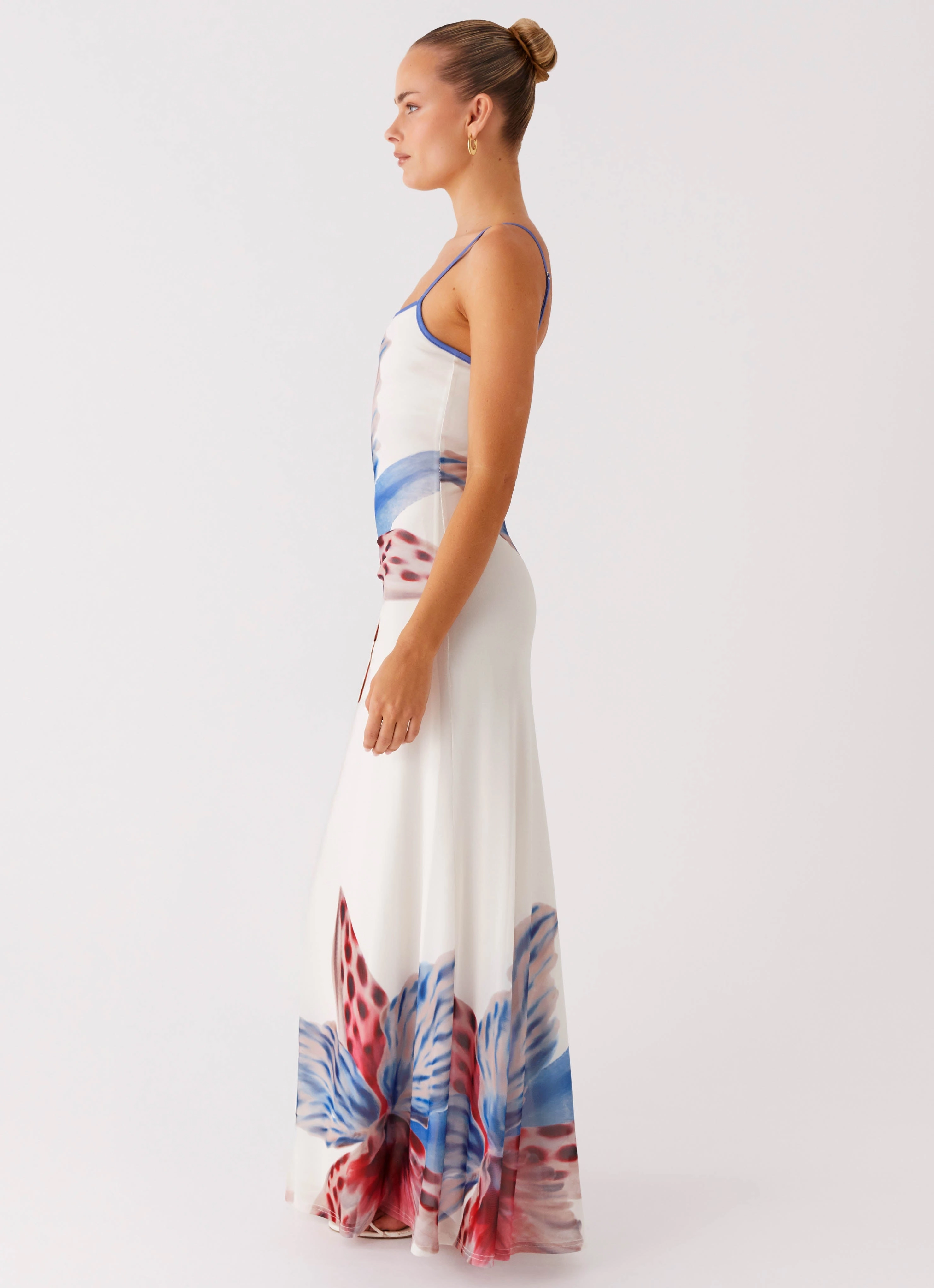 Everett Maxi Dress - White Sea Bloom Silky Touch