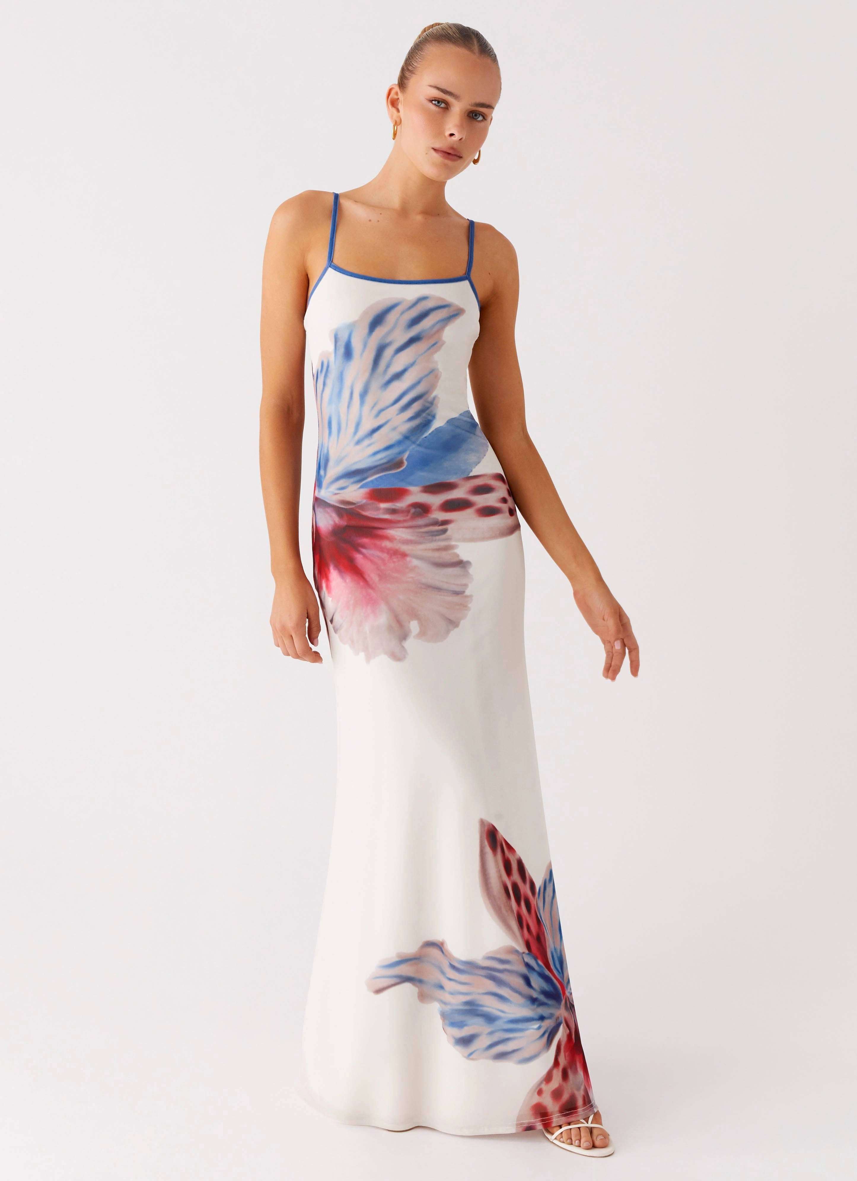 Everett Maxi Dress - White Sea Bloom TearResistantFabric