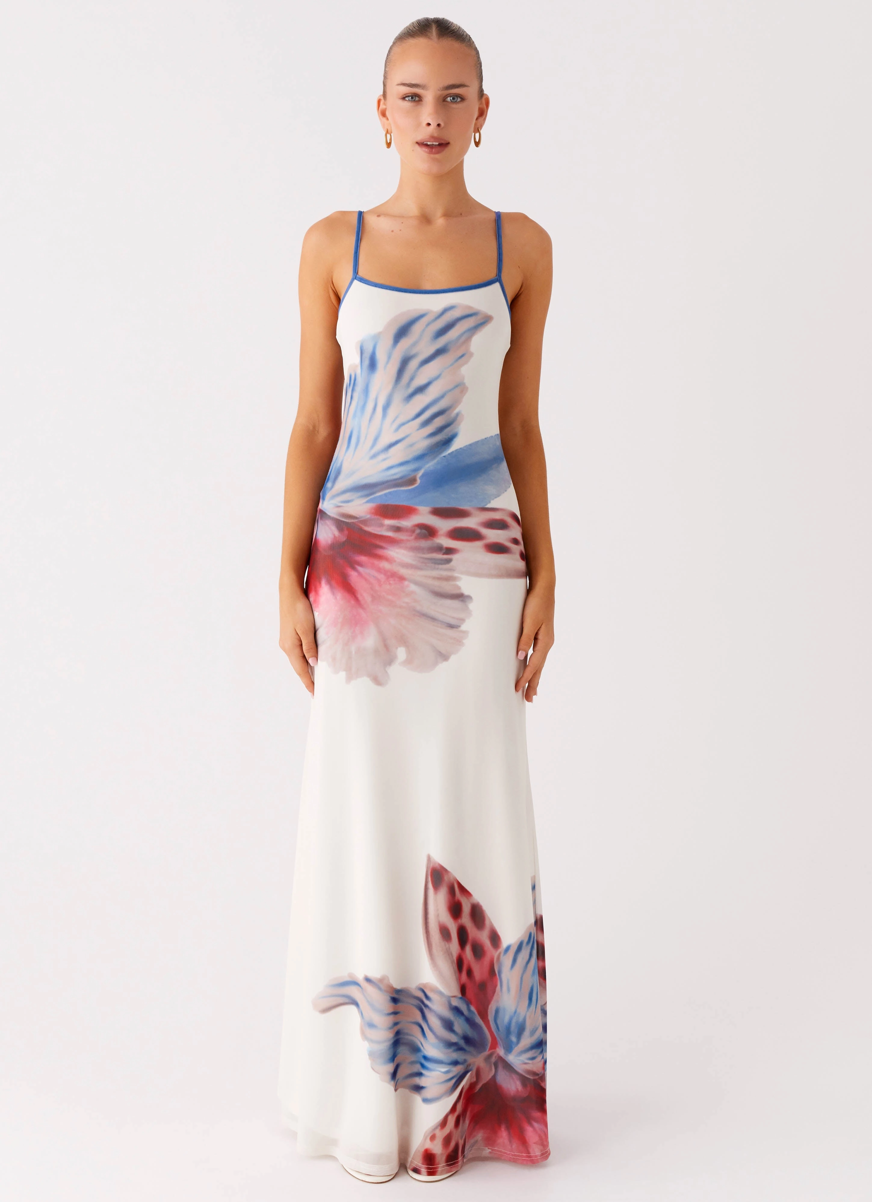 Everett Maxi Dress - White Sea Bloom Breathable-Lining