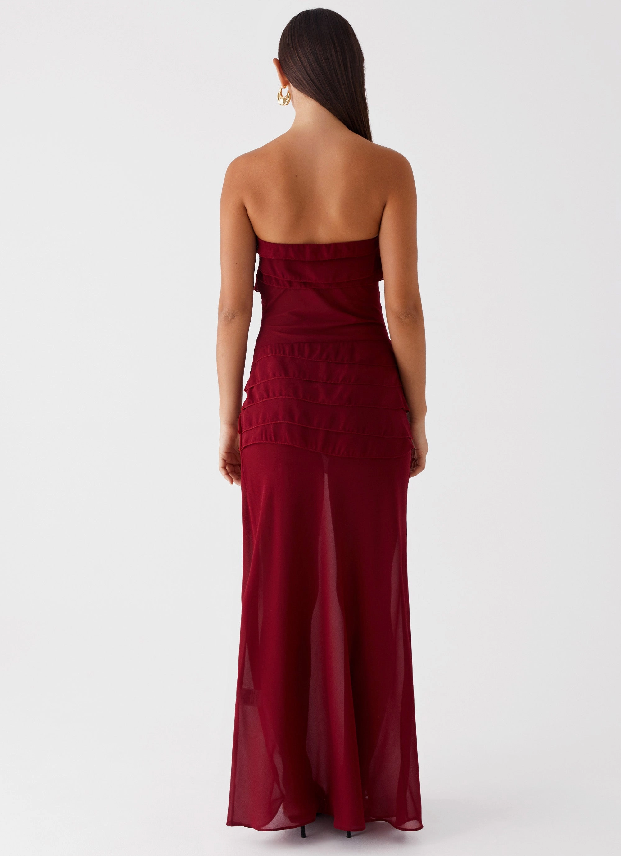 Active Moments Daywear Comfort Into The Night Maxi Dress - Cherry Red