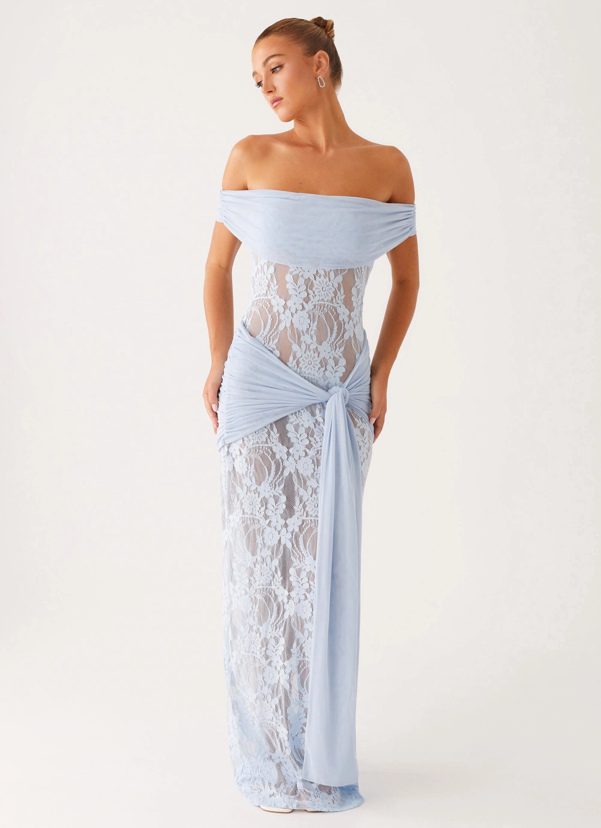 Classic knee-length dress Gracie Twist Maxi Dress - Blue