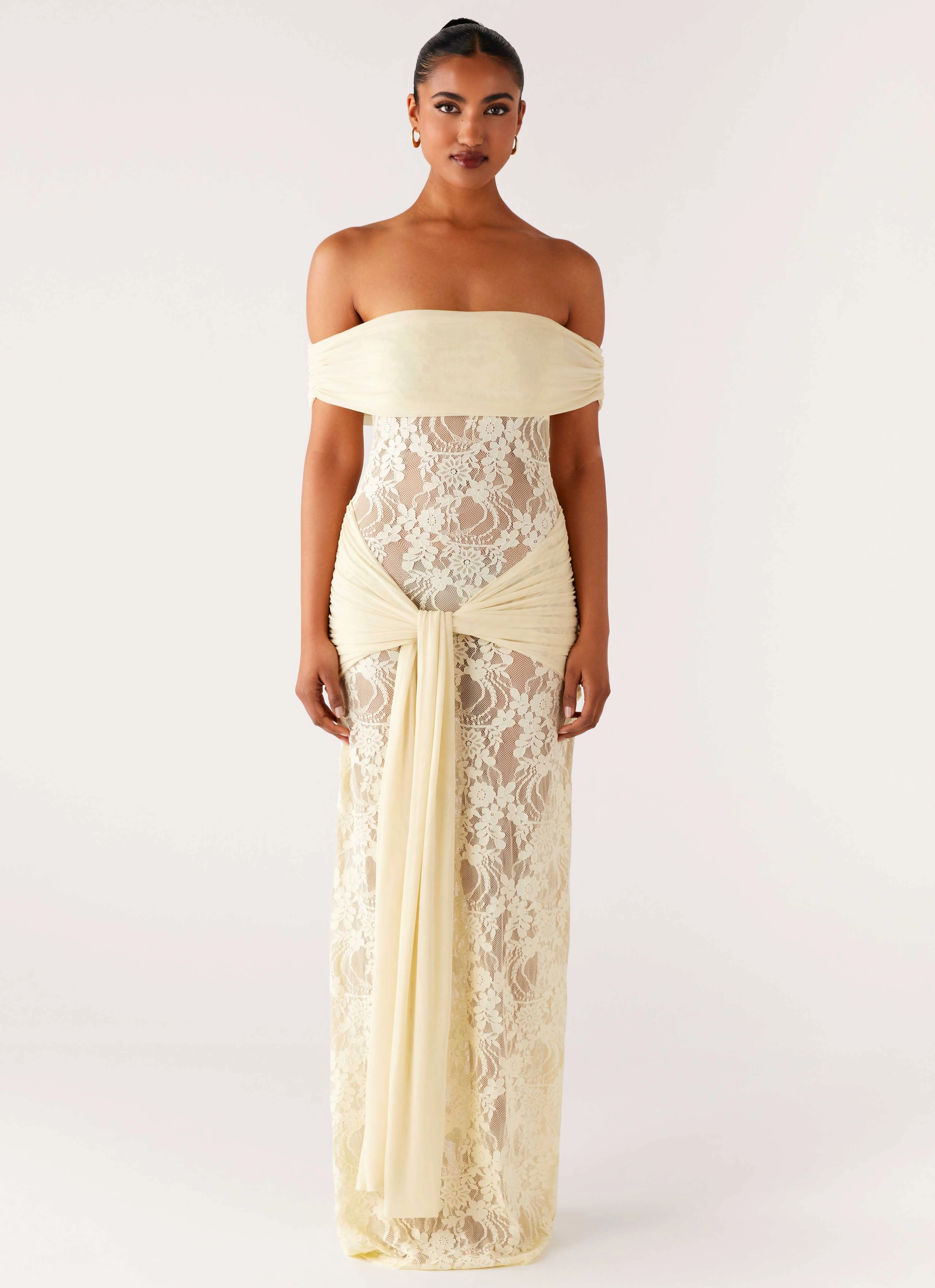 Gracie Twist Maxi Dress - Yellow Outfit Core Fresh Energy