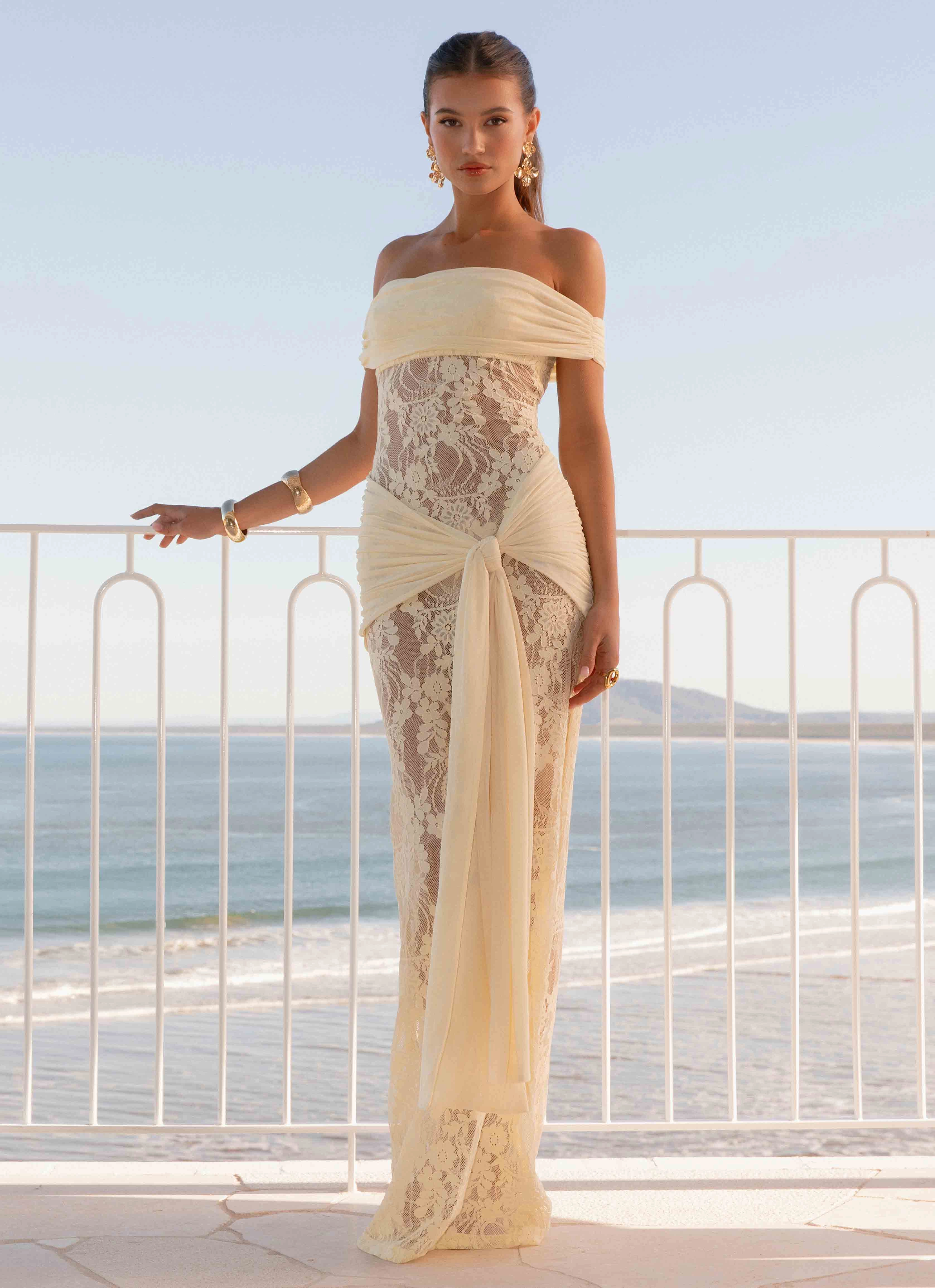 Flattering Layers Gracie Twist Maxi Dress - Yellow