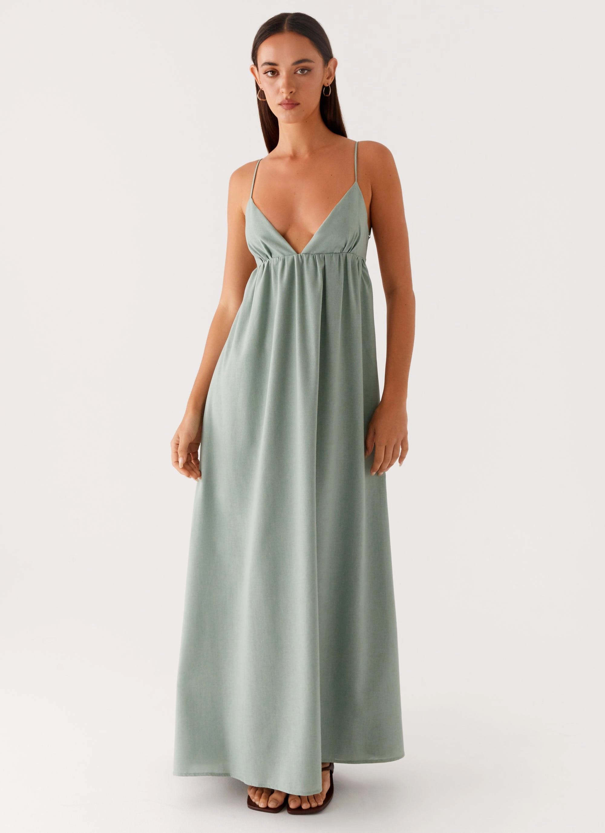 Relaxed Layers Urban Aesthetic Greer Maxi Dress - Sage